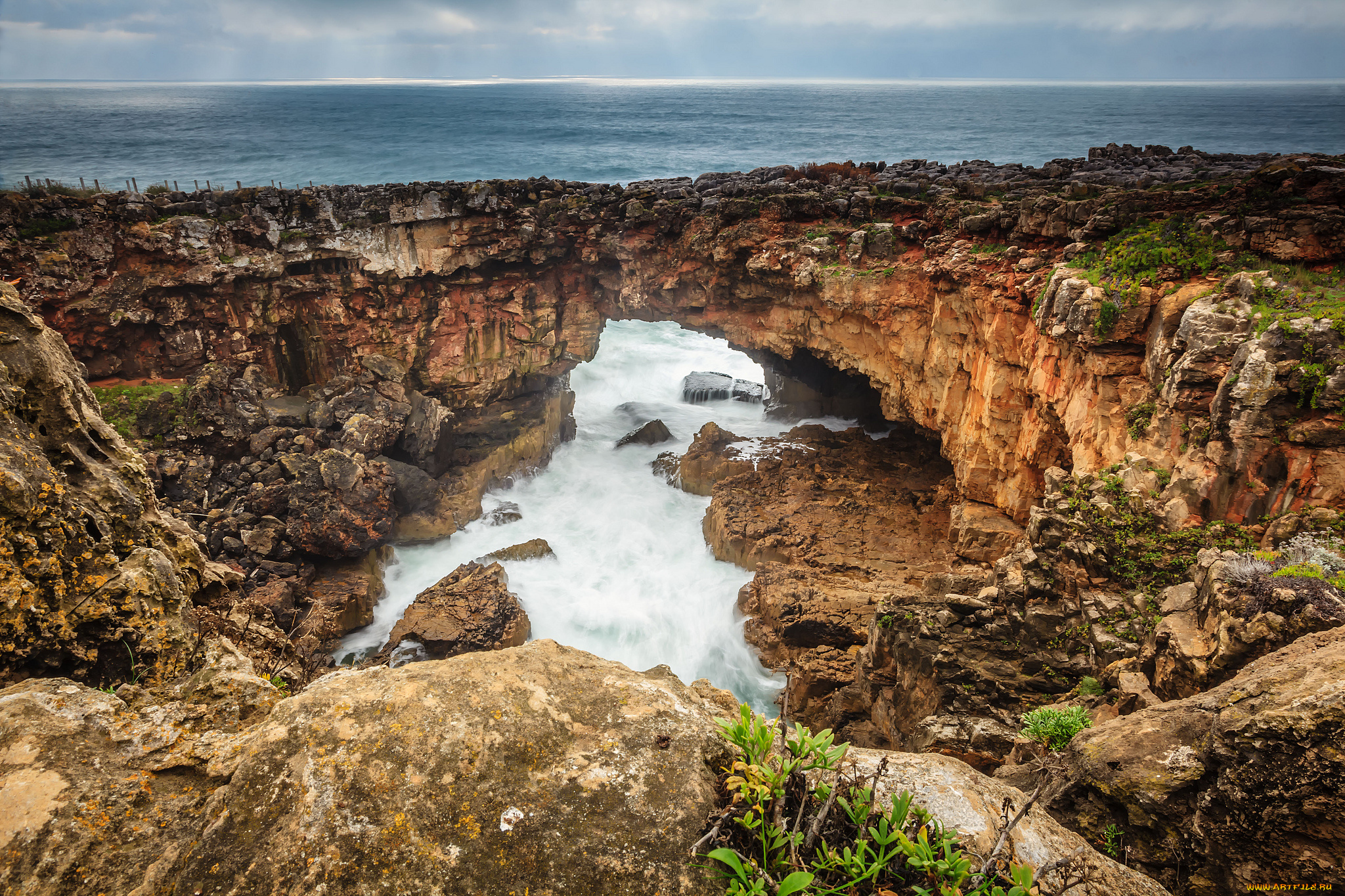 природа, побережье, море, скалы