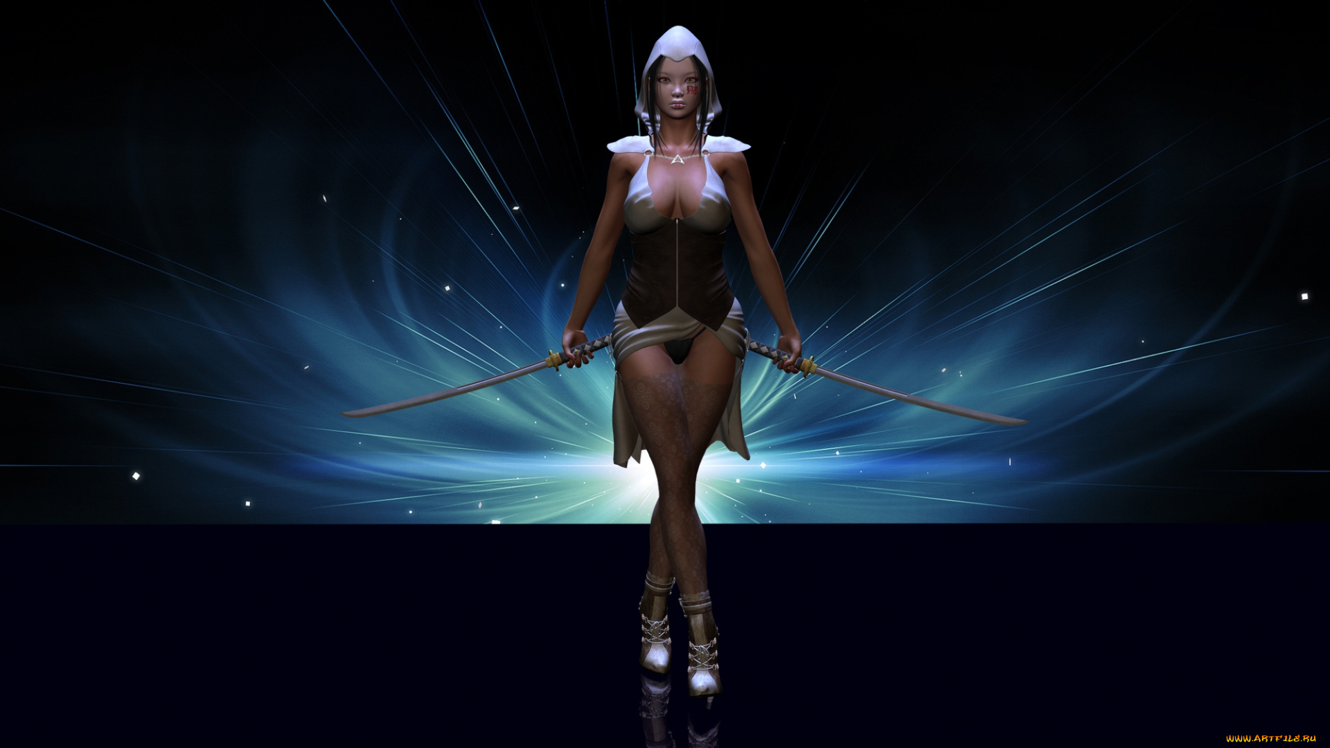 3д, графика, amazon, , амазонки, мечи, девушка