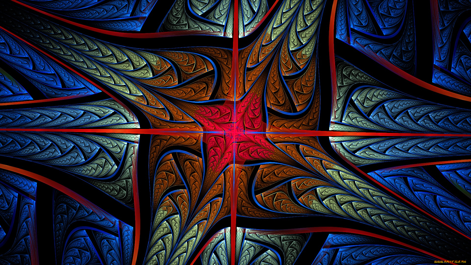 3д, графика, fractal, , фракталы, фон, цвета, узор