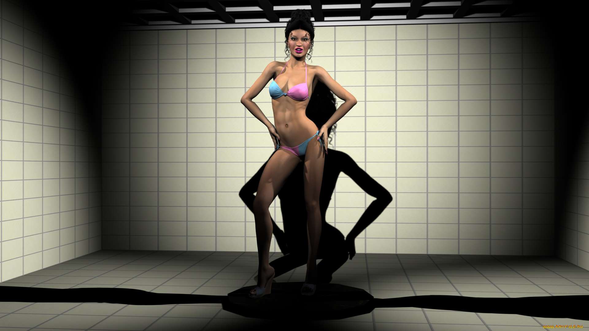 3д, графика, people, , люди, девушка, купальник