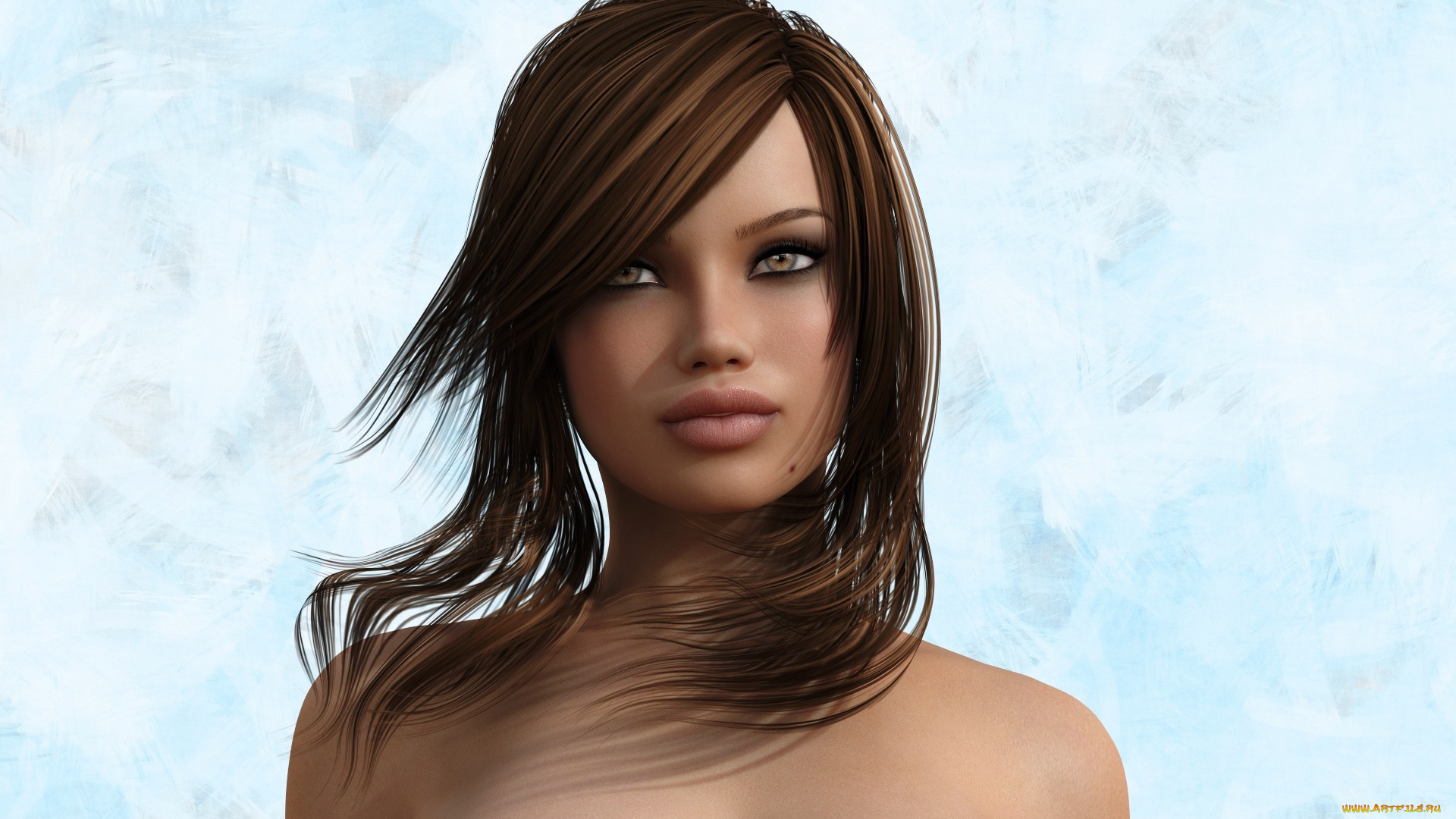 3д, графика, portraits, , портрет, девушка, взгляд