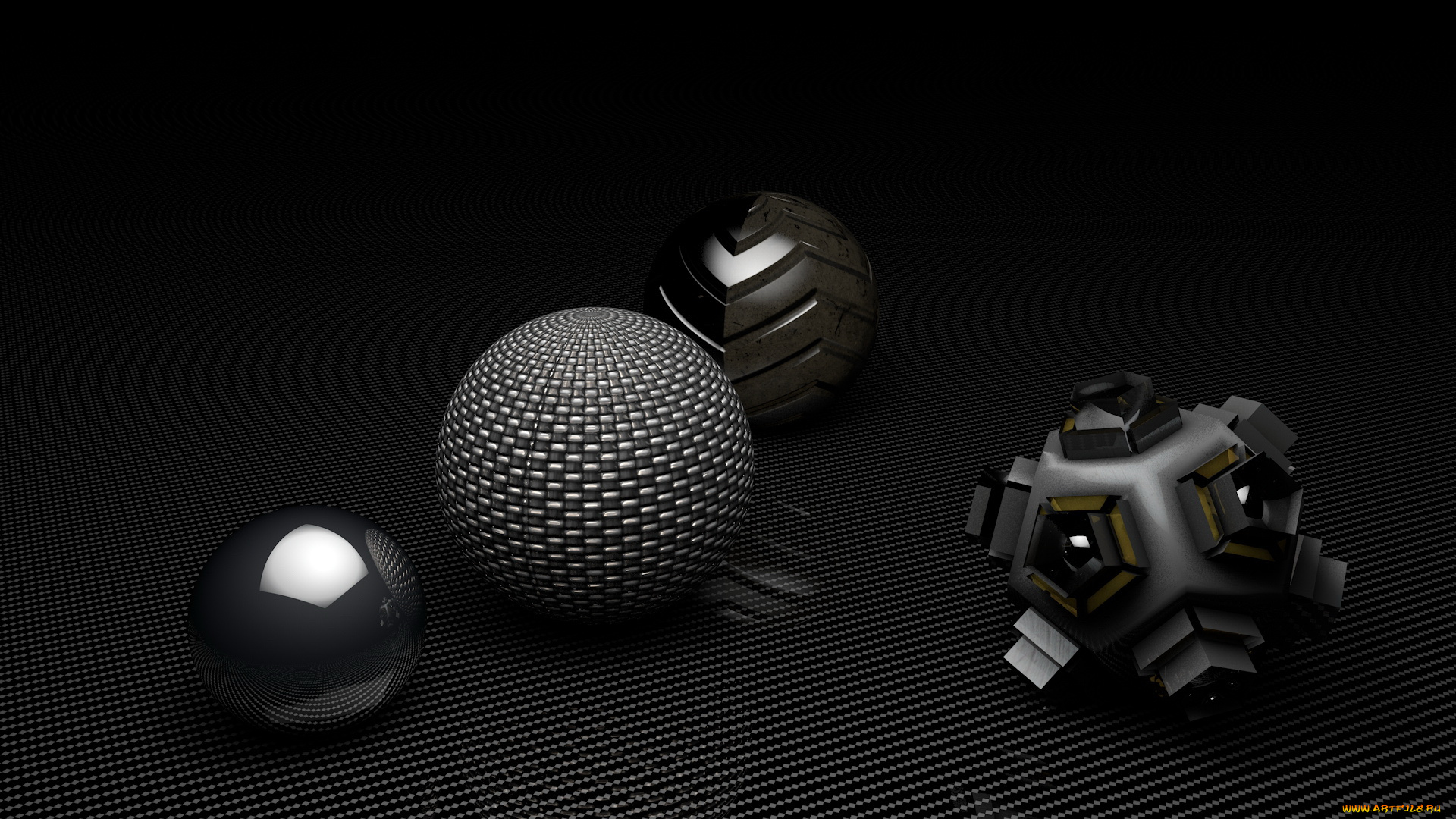 3д, графика, шары, сетка, фон