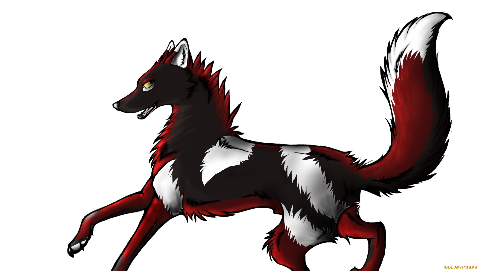 рисованные, животные, , сказочные, , мифические, волк