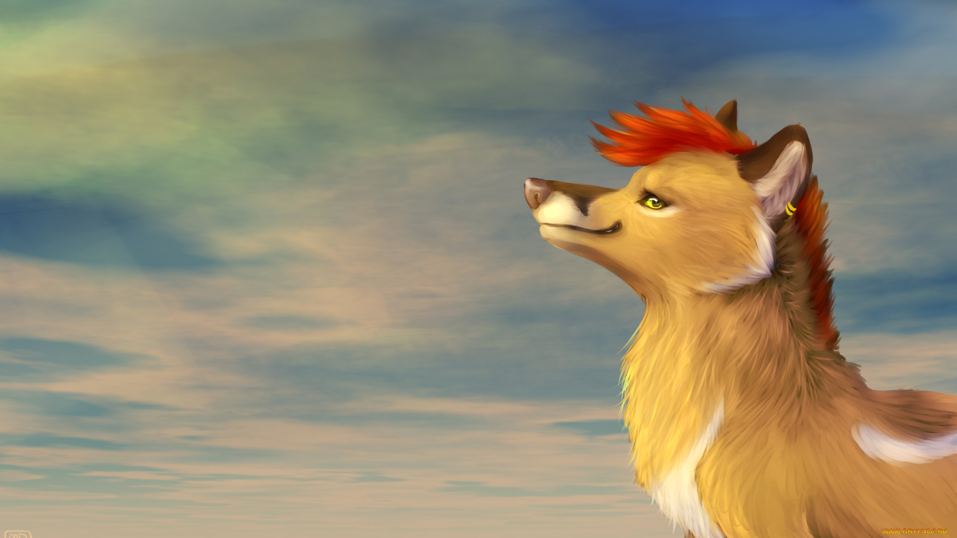 рисованные, животные, , сказочные, , мифические, лиса