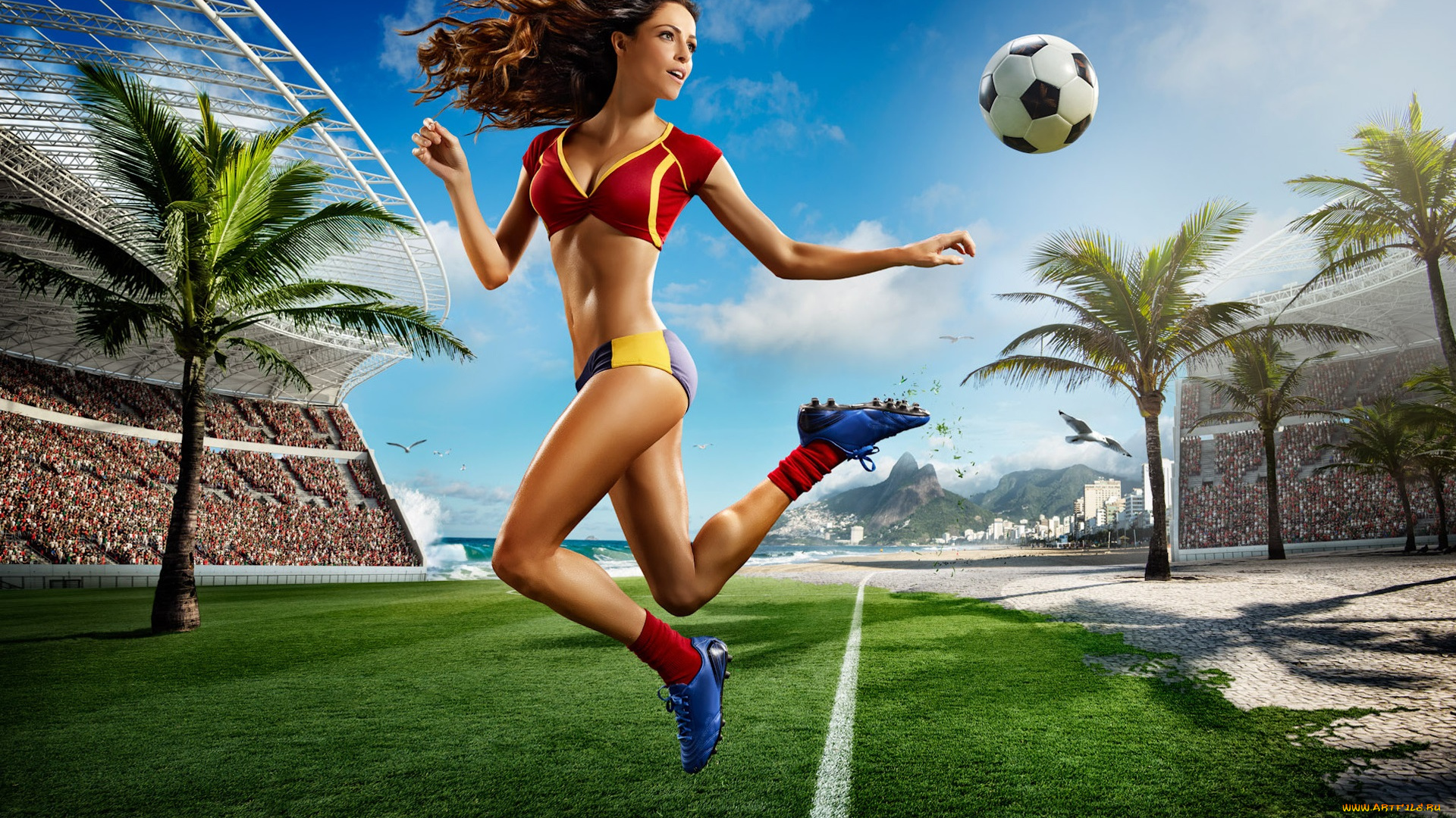 спорт, футбол, игра, мяч, девушка, фото, tim, tadder