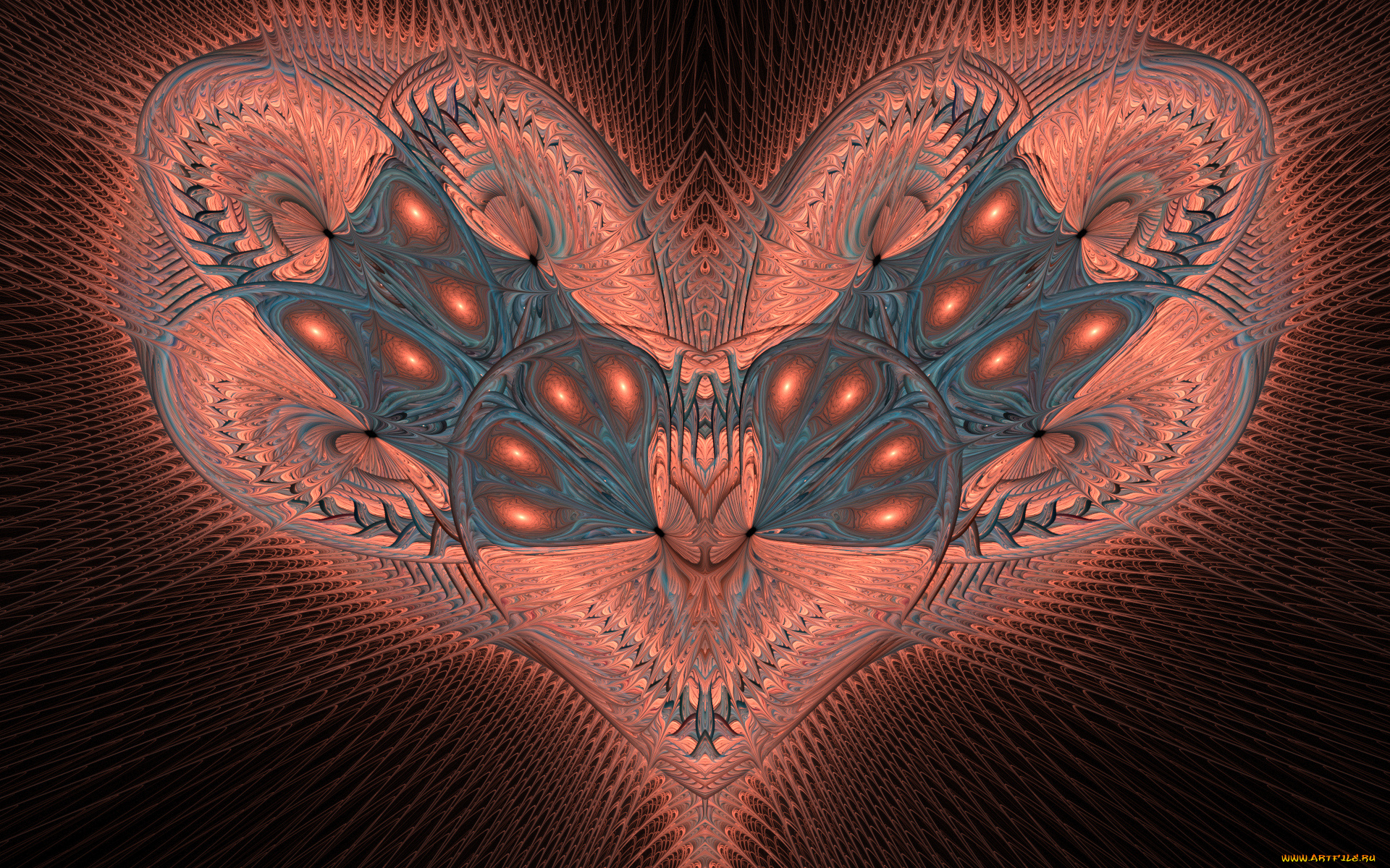 3д, графика, fractal, , фракталы, узор, цвета, фон