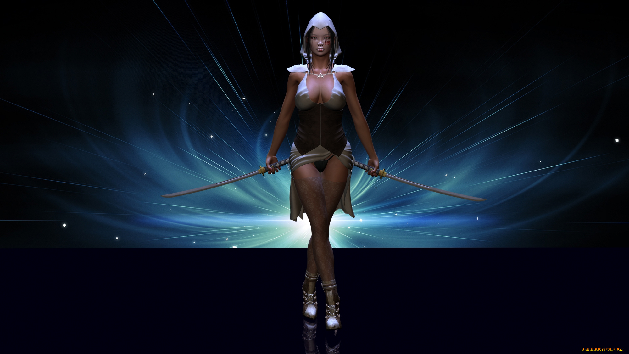 3д, графика, amazon, , амазонки, мечи, девушка