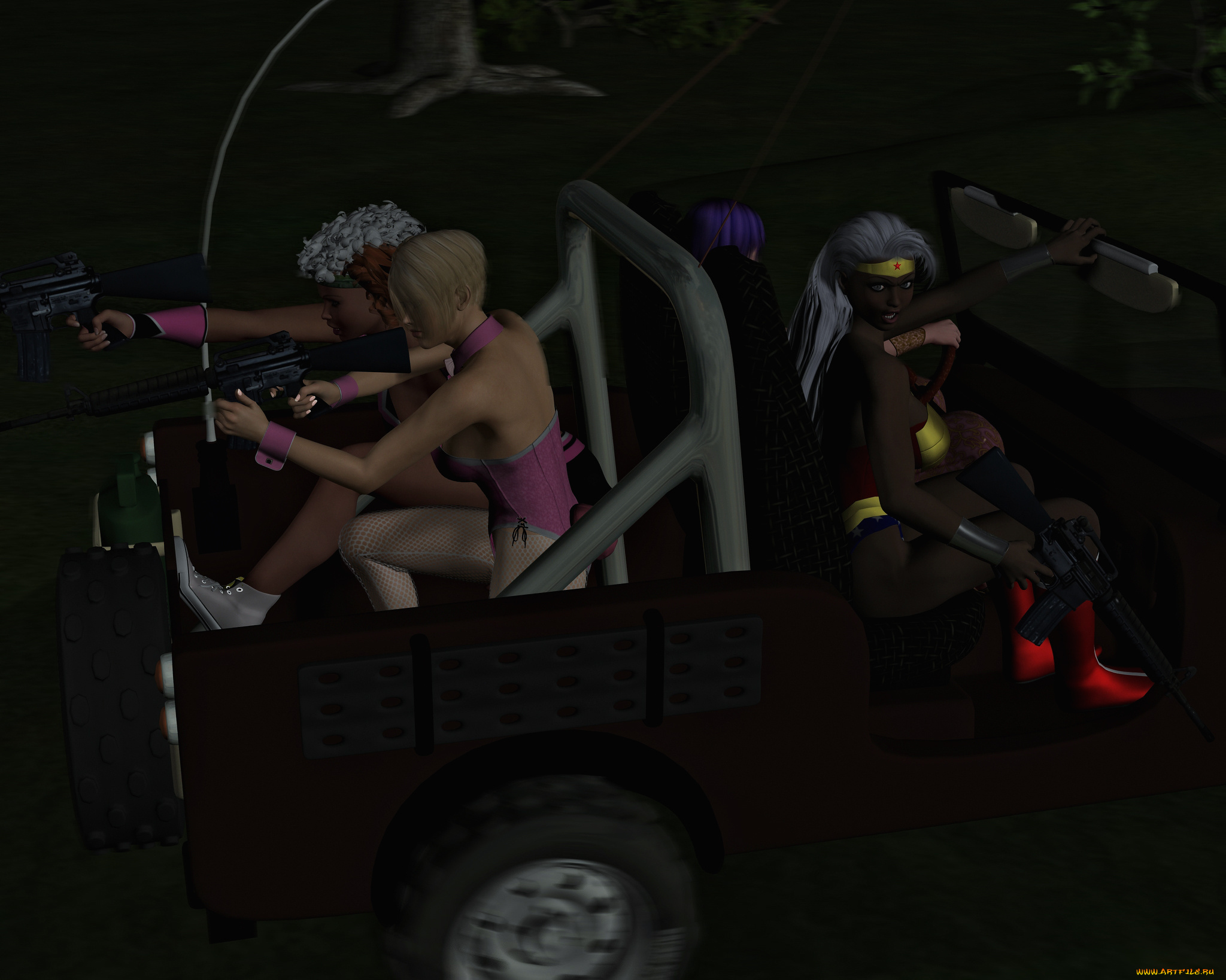 3д, графика, fantasy, , фантазия, девушки, оружие