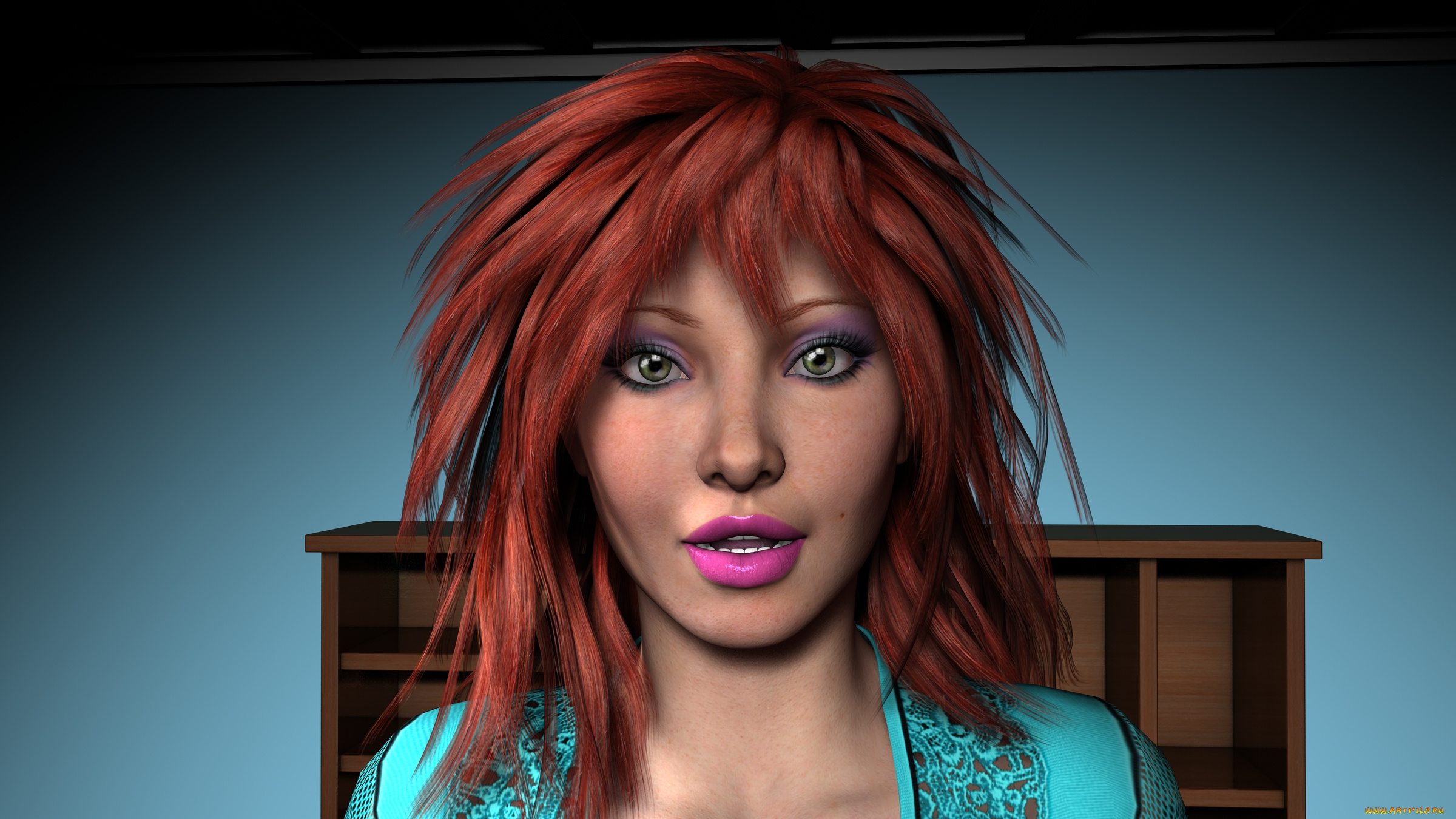 3д, графика, portraits, , портрет, девушка, улыбка