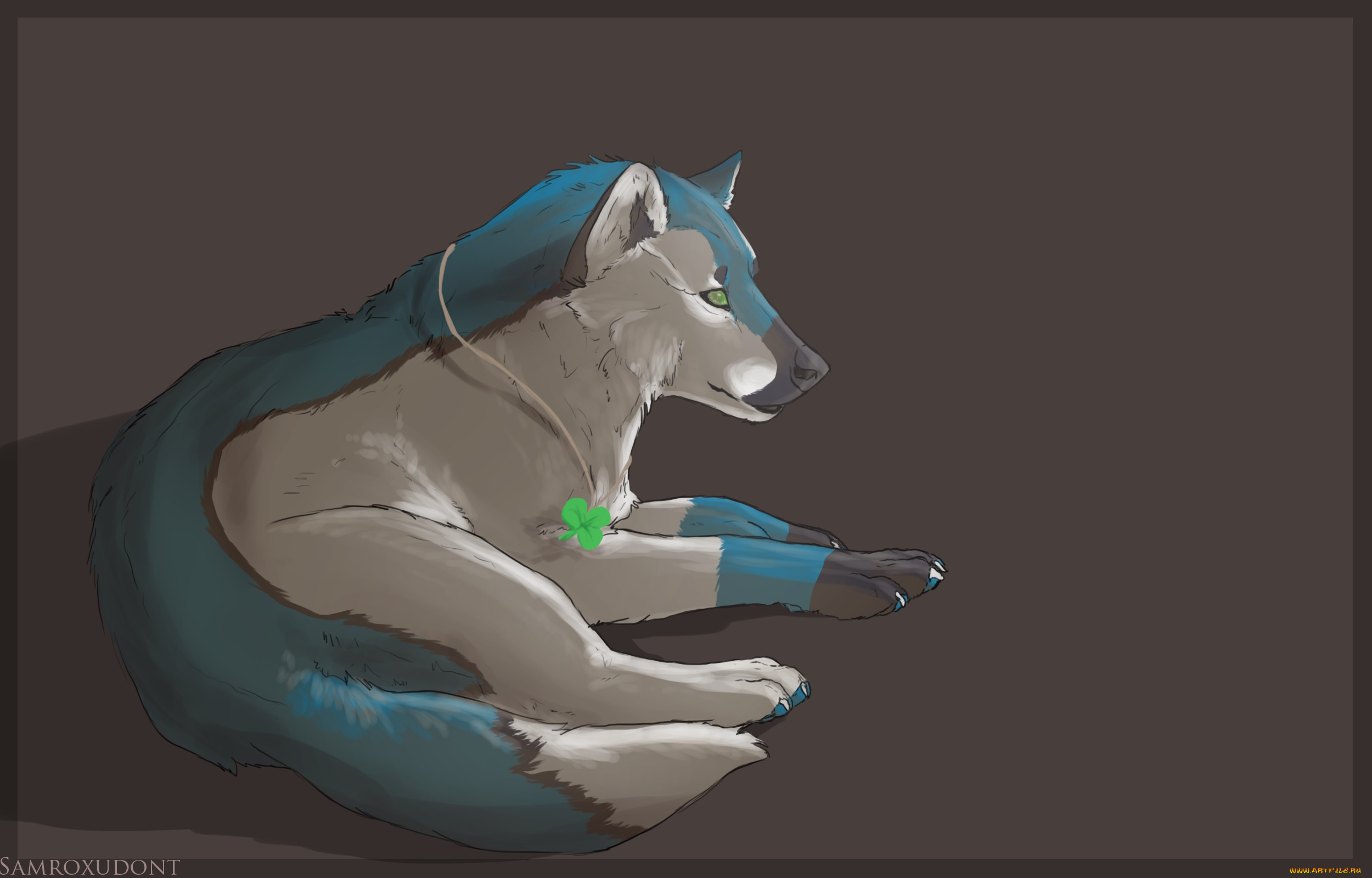 рисованные, животные, , сказочные, , мифические, фон, собака