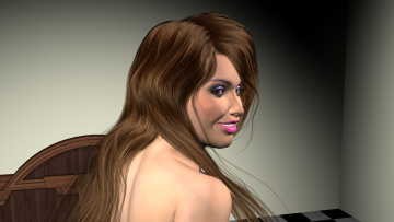 обоя 3д графика, portraits , портрет, девушка, улыбка