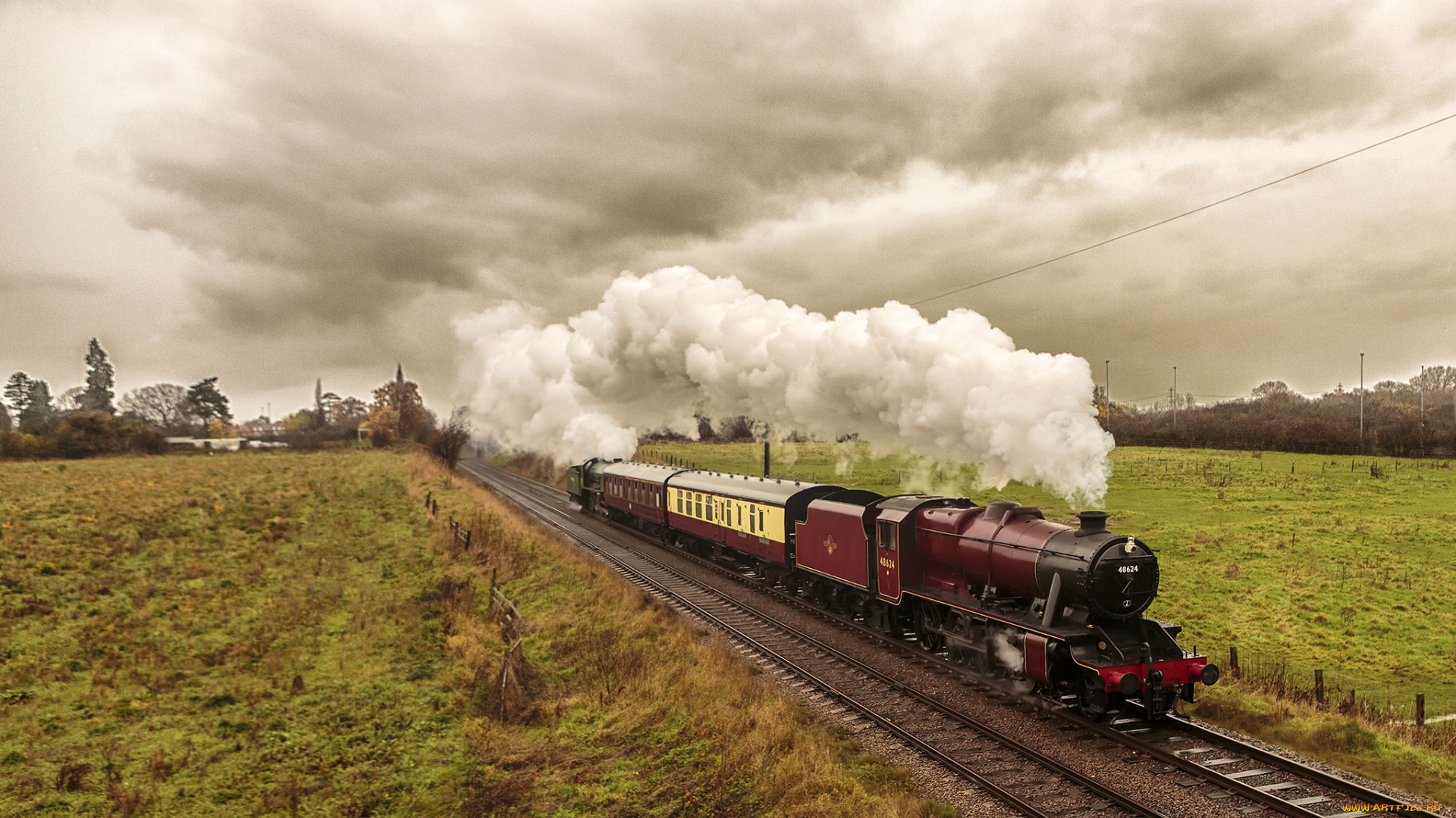 техника, паровозы, паровоз, дорога, железная