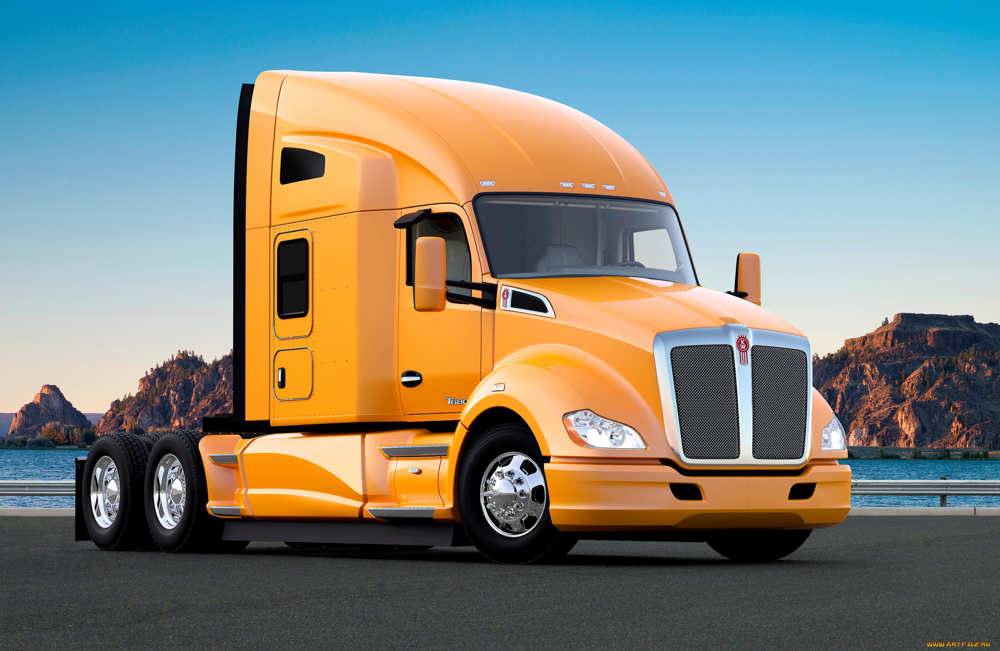kenworth, t680, 76-inch, sleeper, автомобили, kenworth, тягач, седельный, грузовик, тяжелый