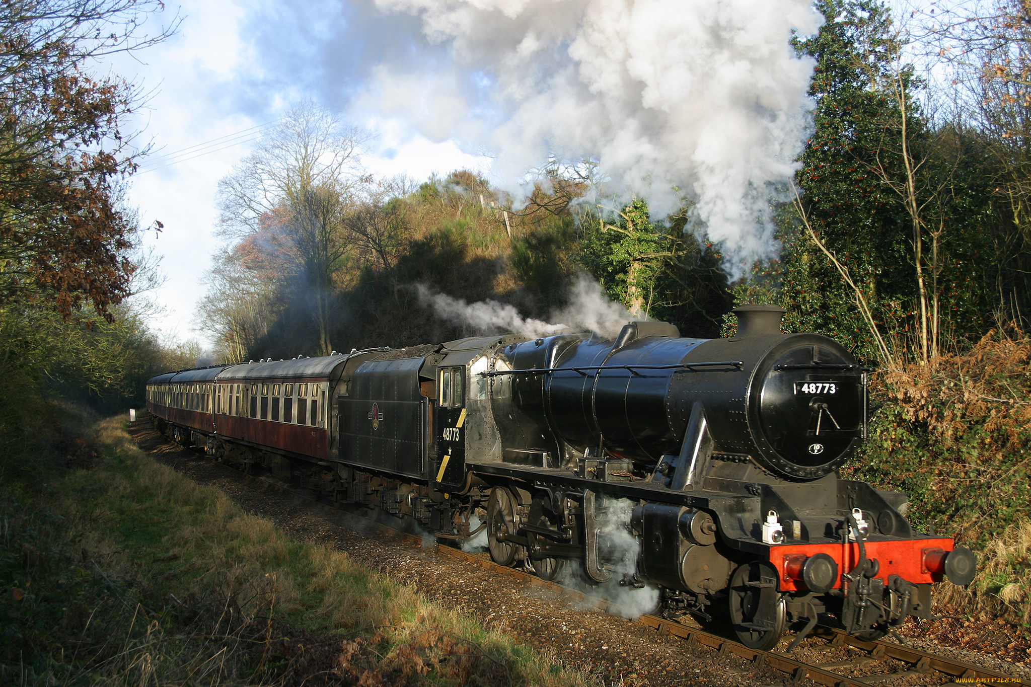 техника, паровозы, дорога, железная, паровоз