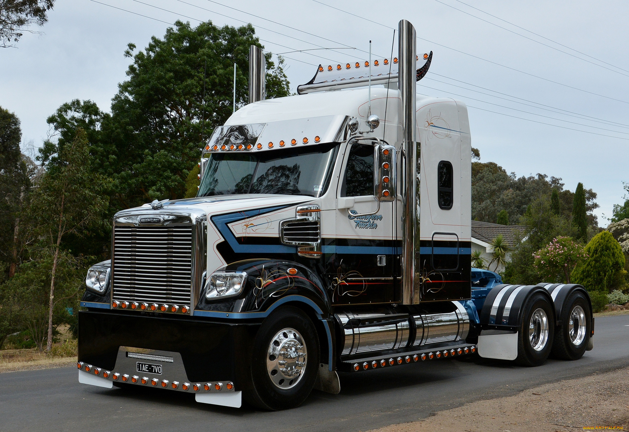 freightliner, автомобили, тягач, седельный, тяжелый, грузовик