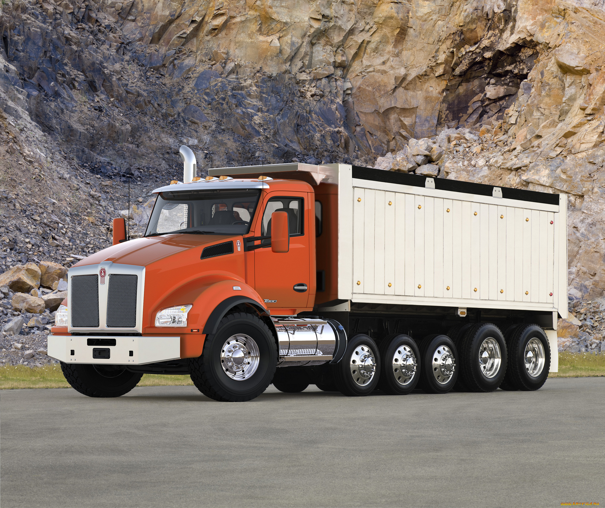 kenworth, -, t880, dump, автомобили, kenworth, тягач, седельный, грузовик, тяжелый