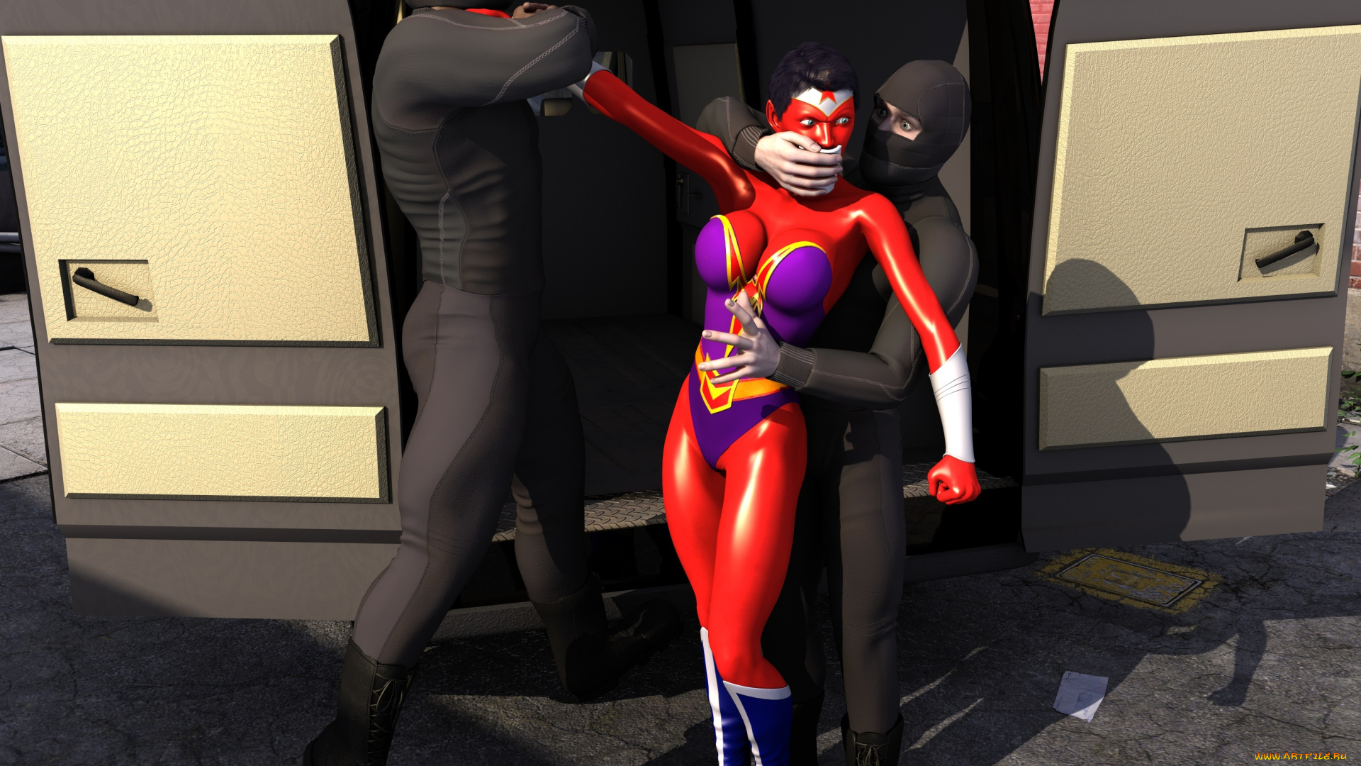 3д, графика, фантазия, , fantasy, ниндзя, фон, девушка, взгляд