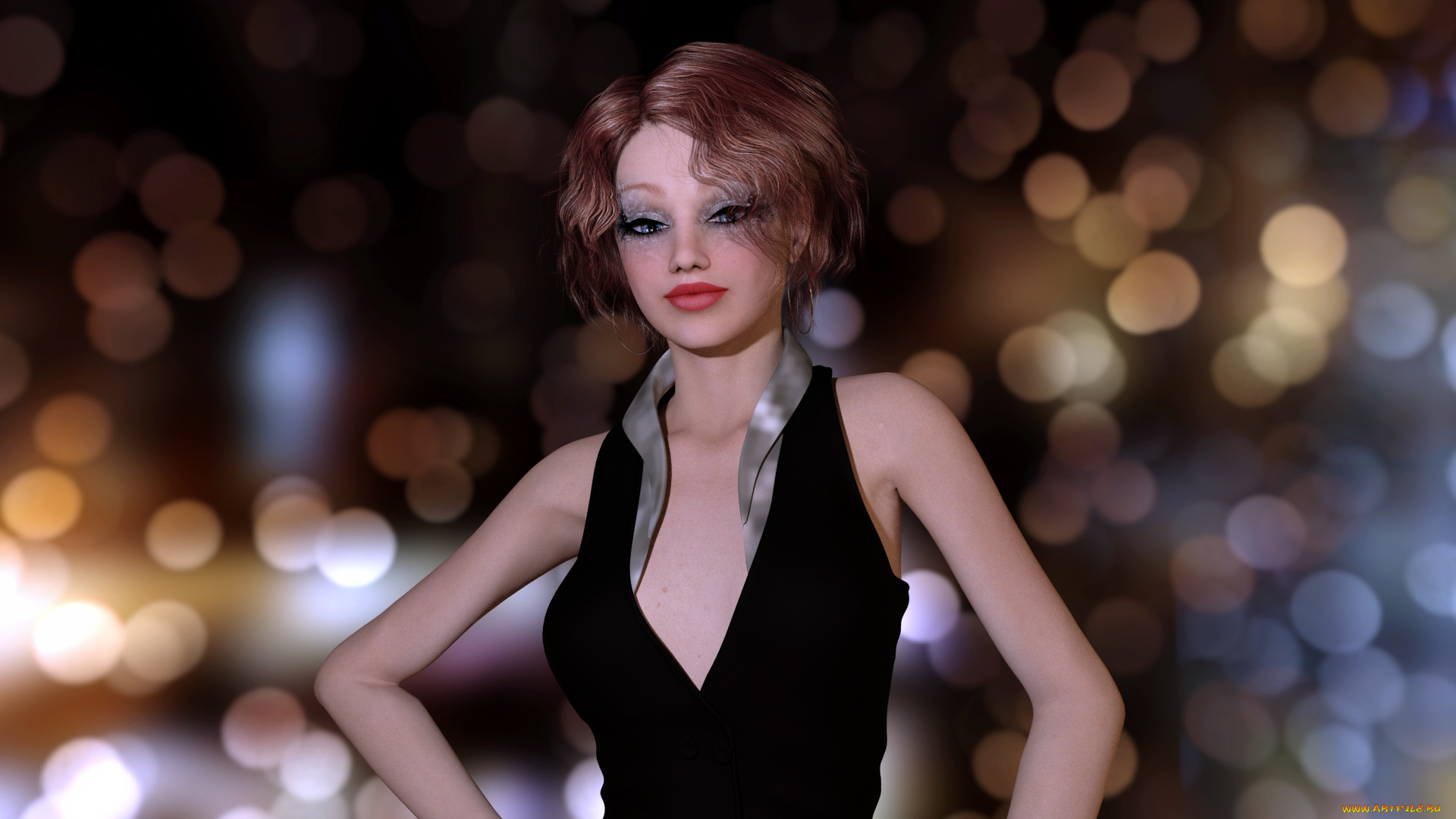 3д, графика, люди, , people, фон, взгляд, девушка