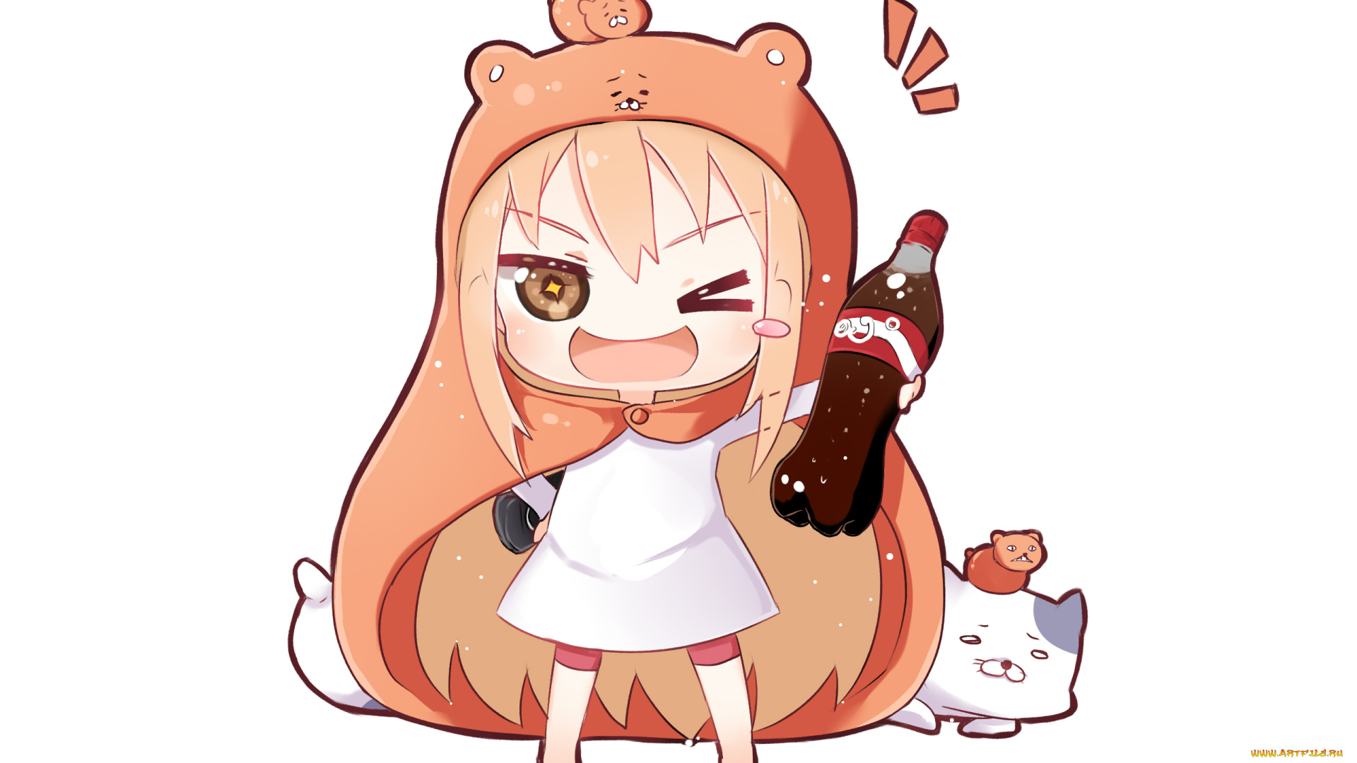 автор, , wataru, kuri, аниме, unknown, , другое, кока-кола, девочка, wataru, kuri, арт