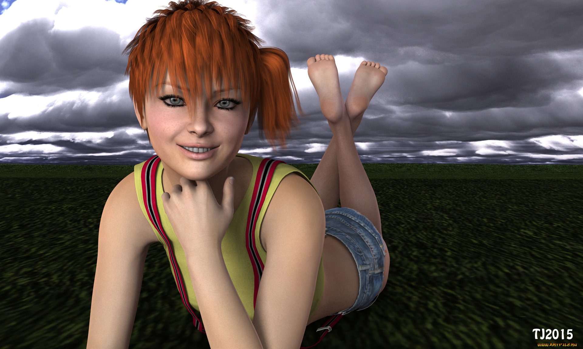 3д, графика, люди, , people, девушка, взгляд, фон