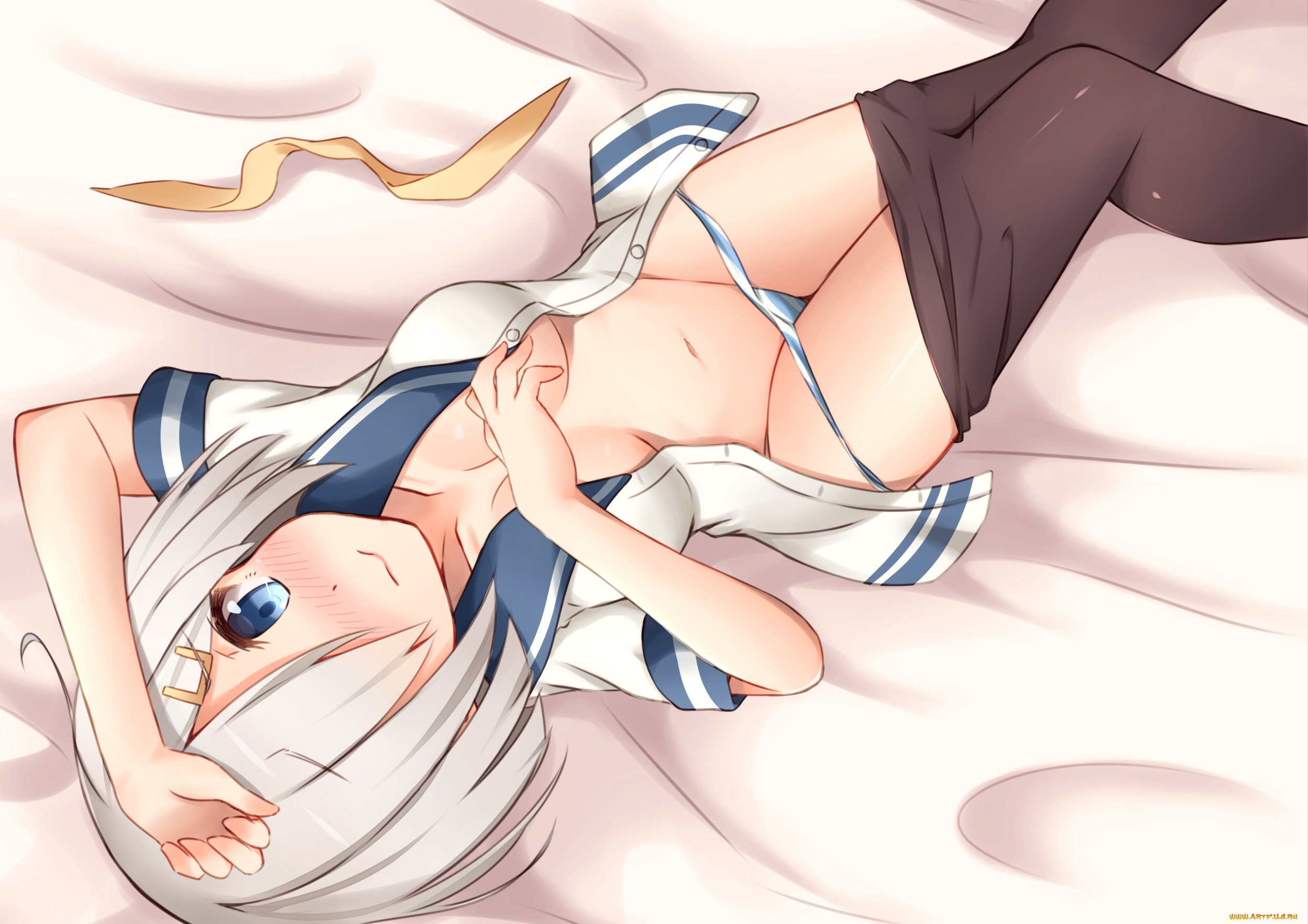 аниме, kantai, collection, kantai, collection, kapatarou, kancolle, hamakaze