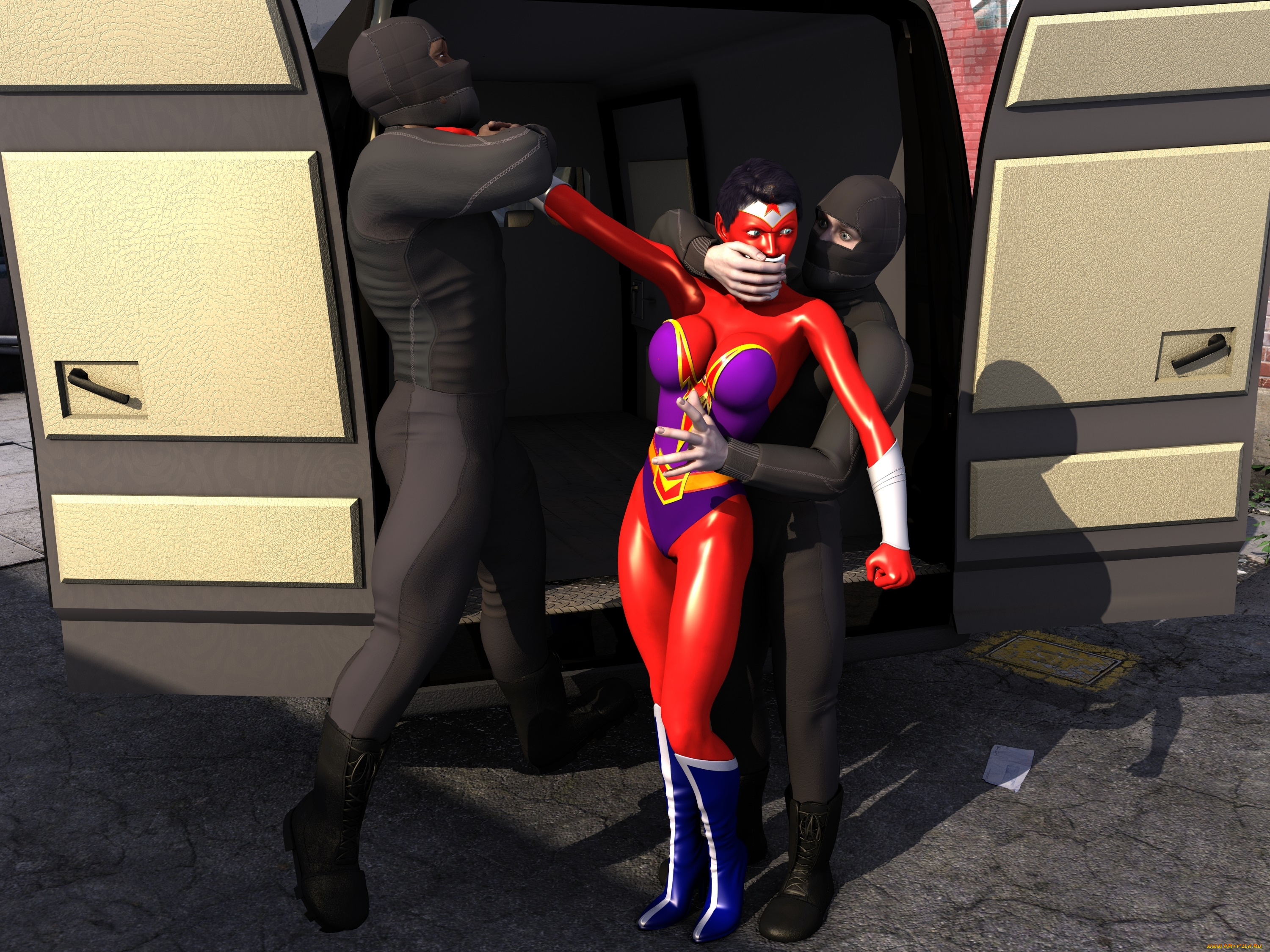 3д, графика, фантазия, , fantasy, ниндзя, фон, девушка, взгляд