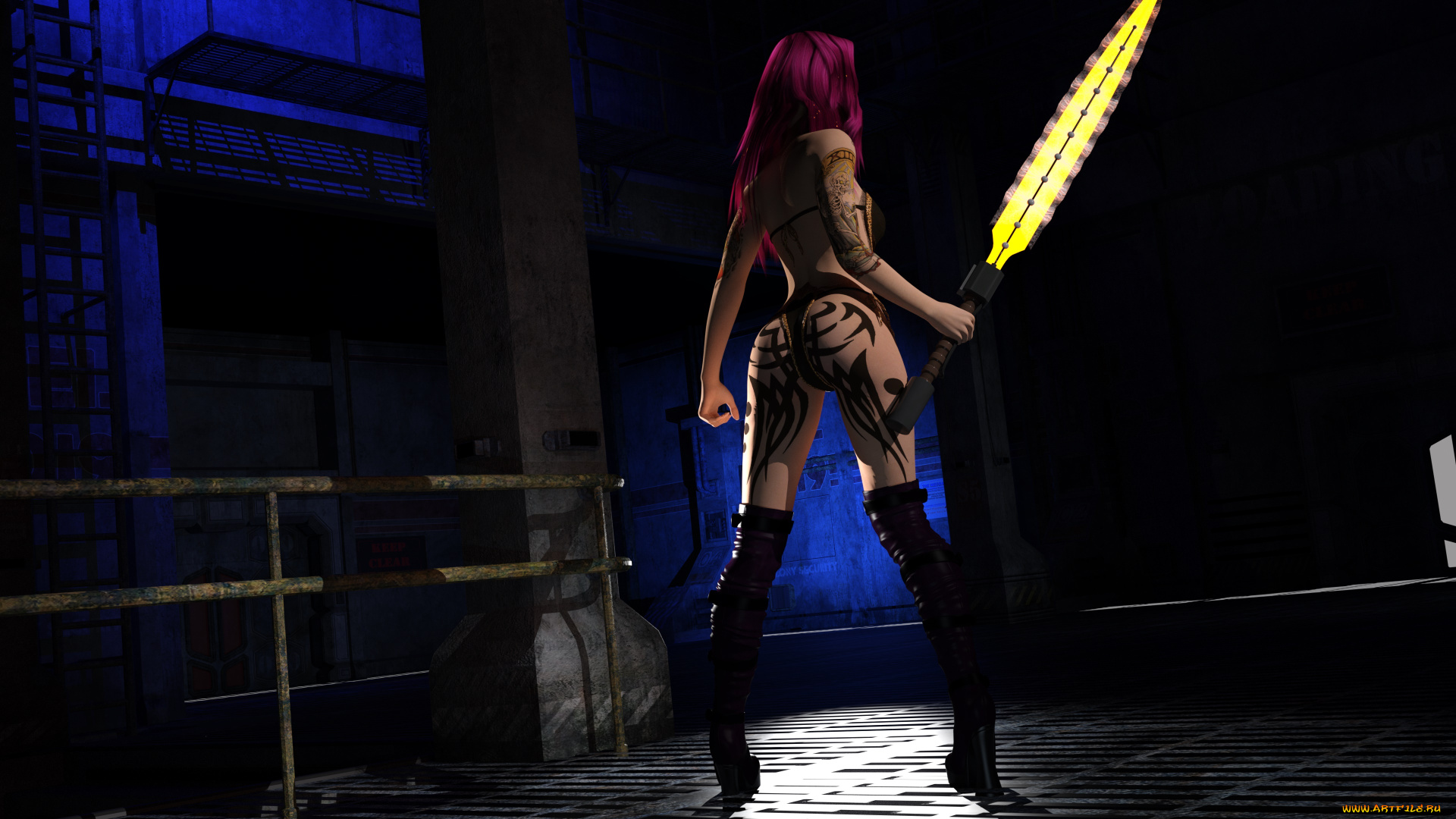 3д, графика, фантазия, , fantasy, фон, девушка, взгляд