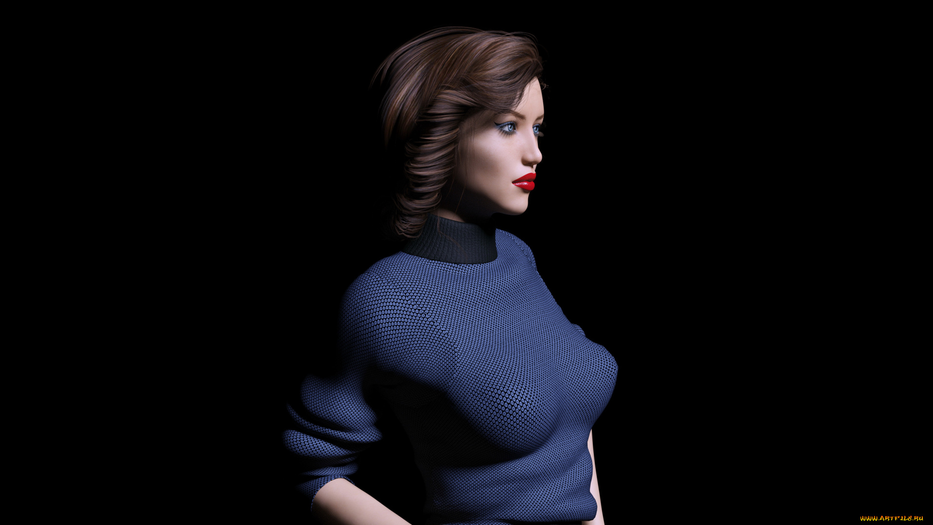 3д, графика, люди, , people, взгляд, девушка, фон