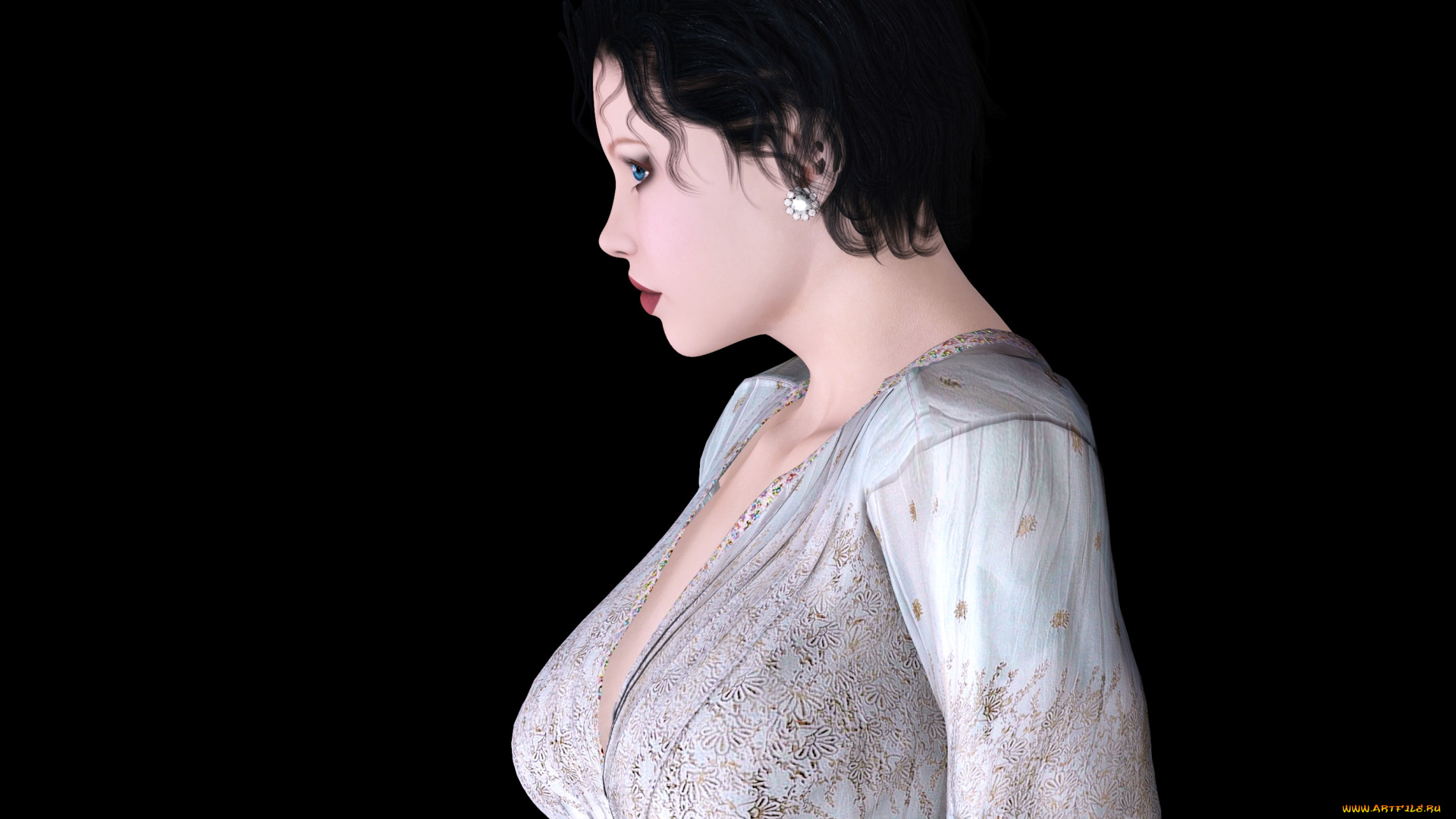 3д, графика, люди, , people, взгляд, фон, девушка