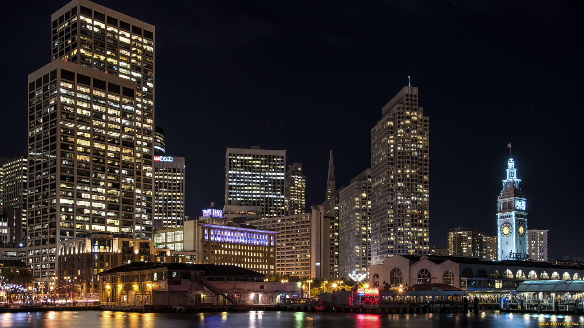 pier, 2, , san, francisco, города, сан-франциско, , сша, ночь