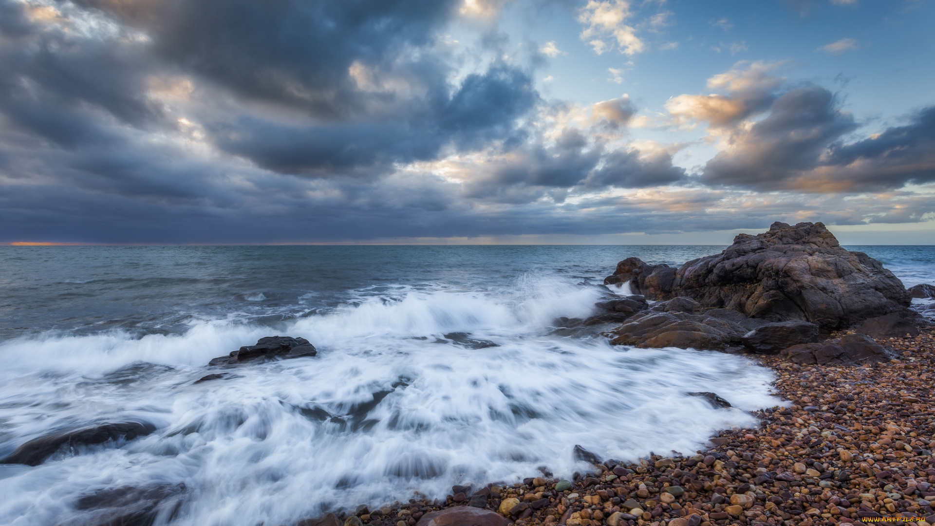 природа, побережье, море, берег