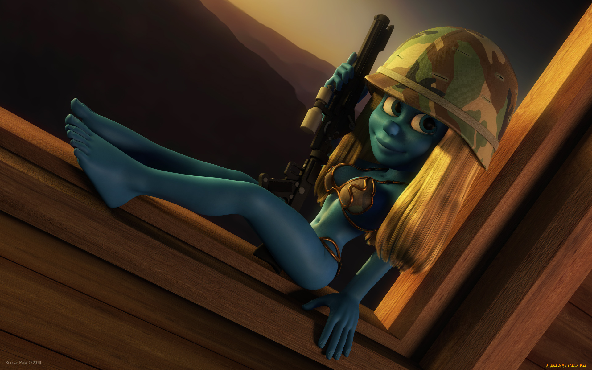 3д, графика, ___, фон, взгляд, девушка