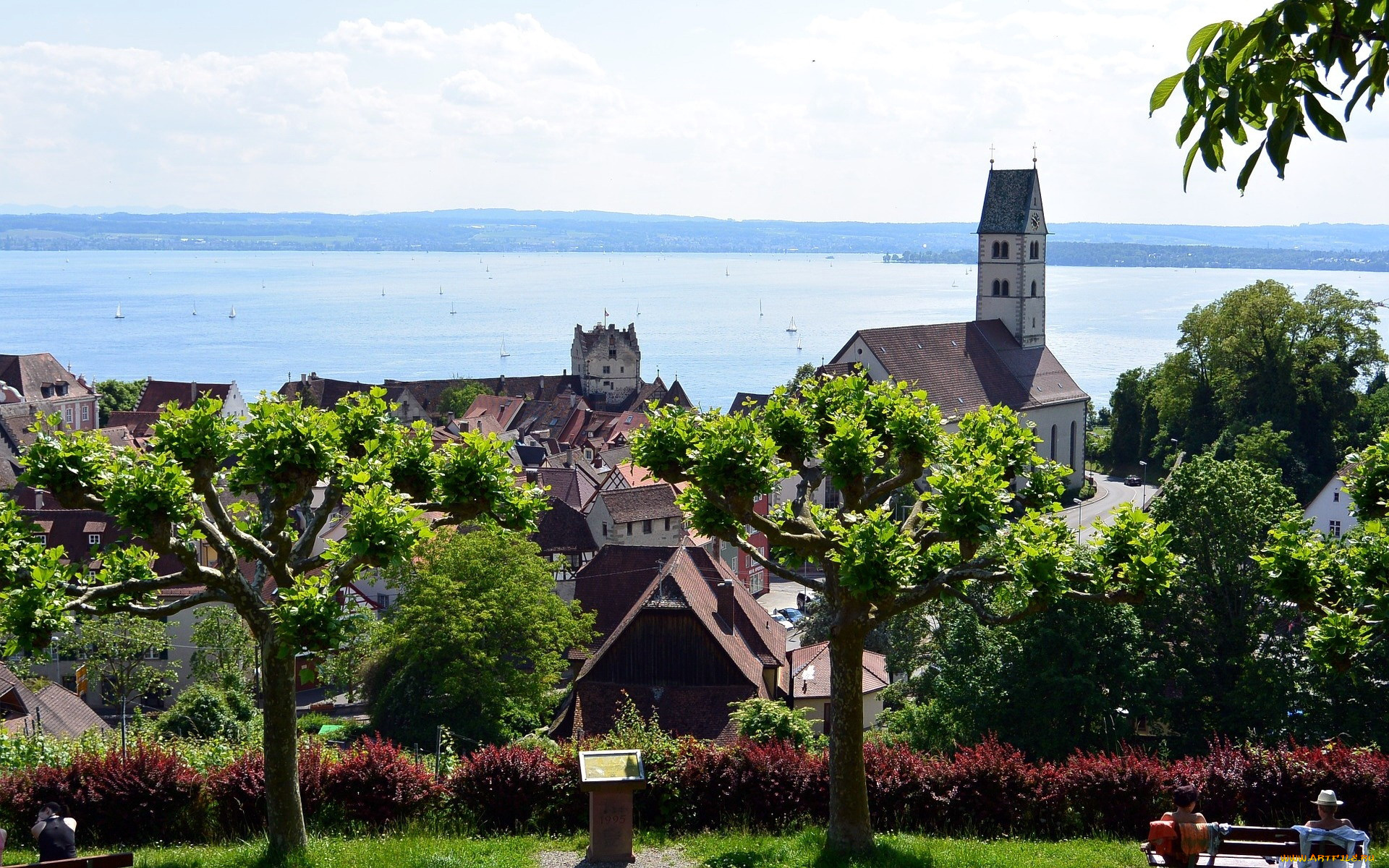 meersburg, , lake, constance, города, -, панорамы, lake, constance