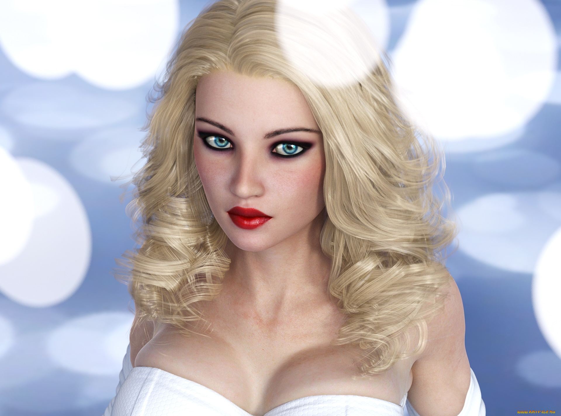 3д, графика, портрет, , portraits, фон, взгляд, девушка