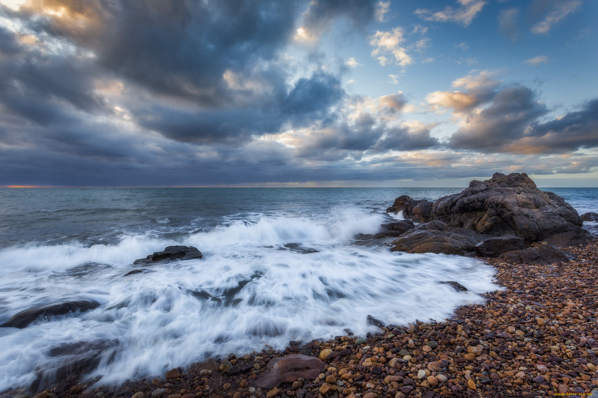 природа, побережье, море, берег