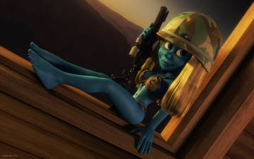 Картинка 3д+графика ___ фон взгляд девушка