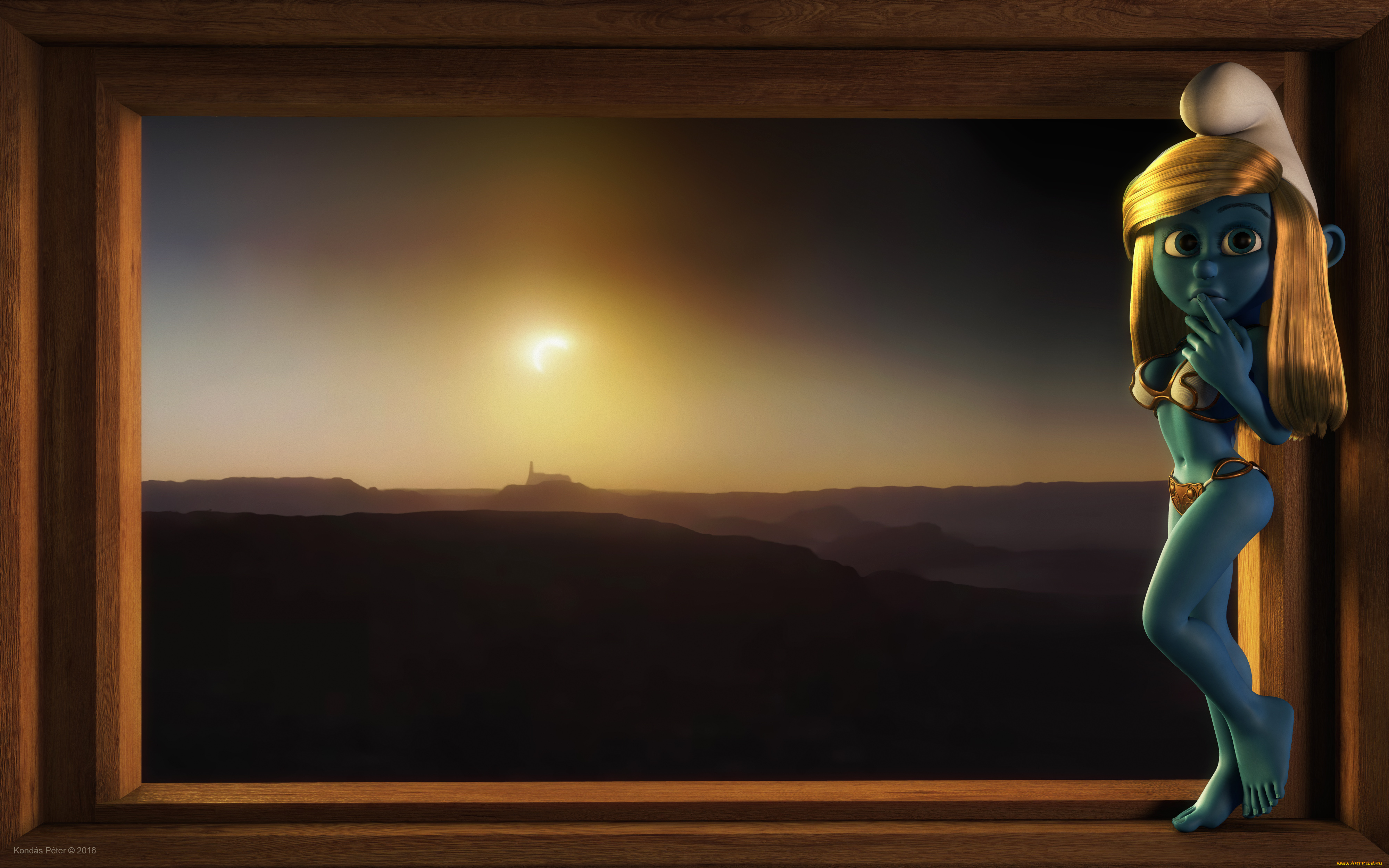 3д, графика, ___, взгляд, девушка, фон