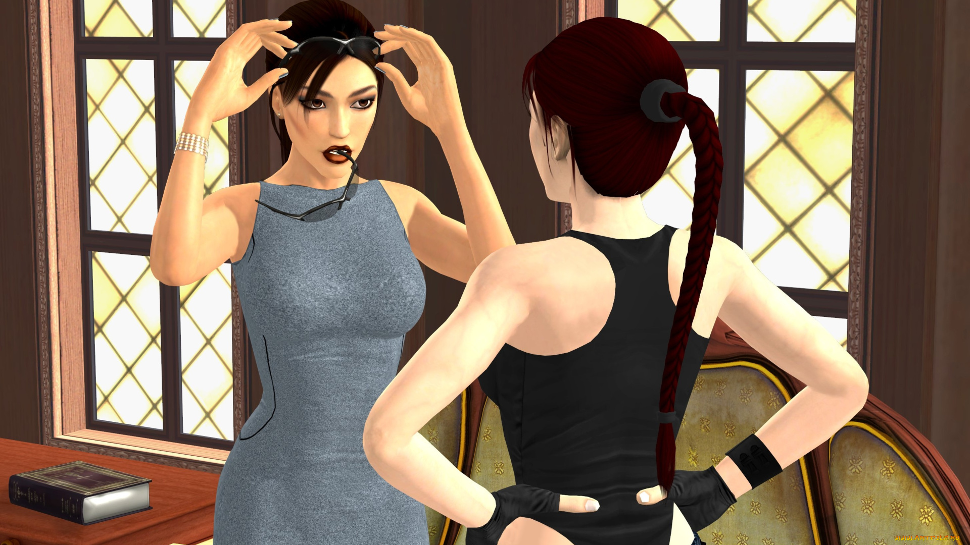 3д, графика, люди, , people, взгляд, девушки, фон