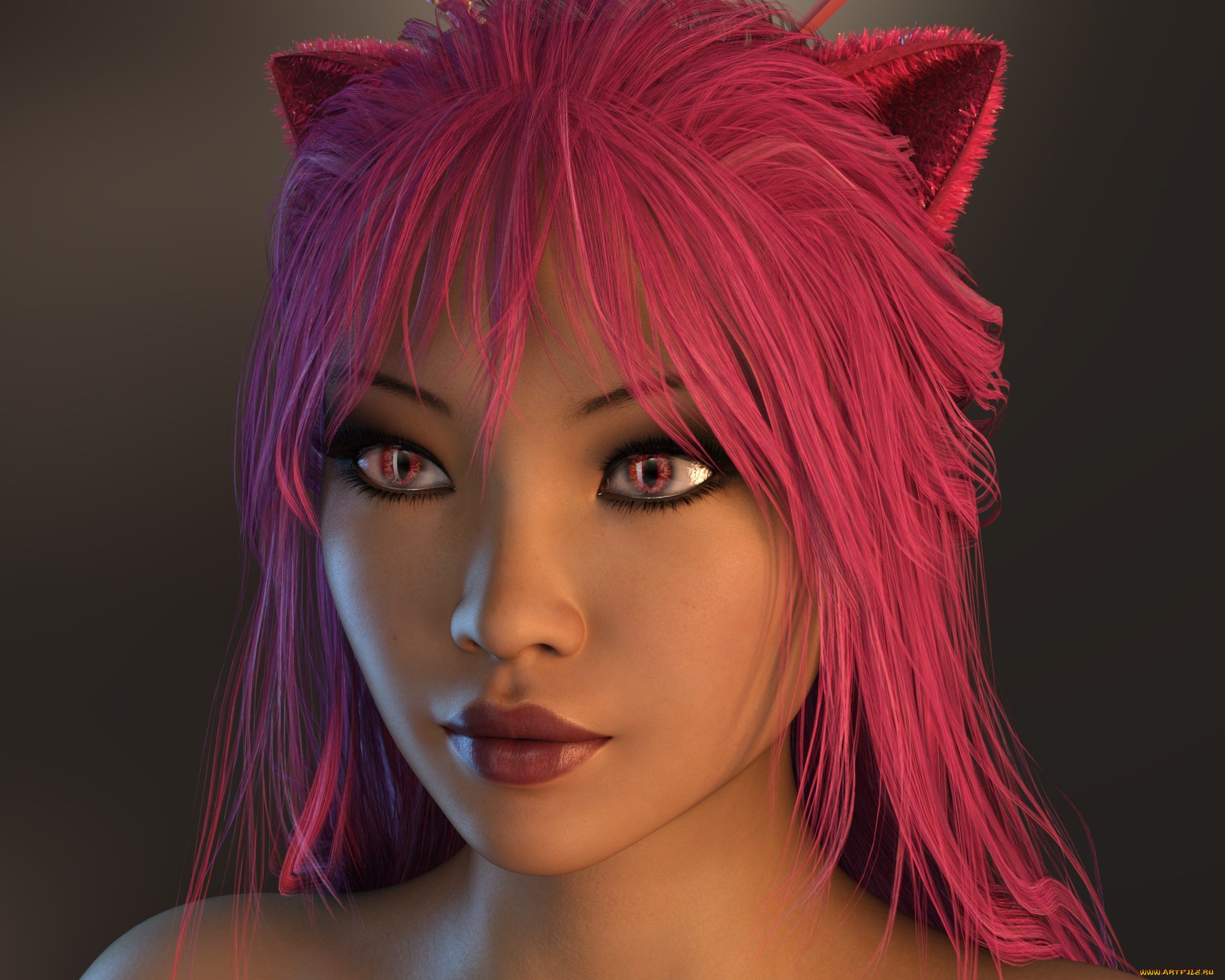 3д, графика, портрет, , portraits, девушка, взгляд, фон