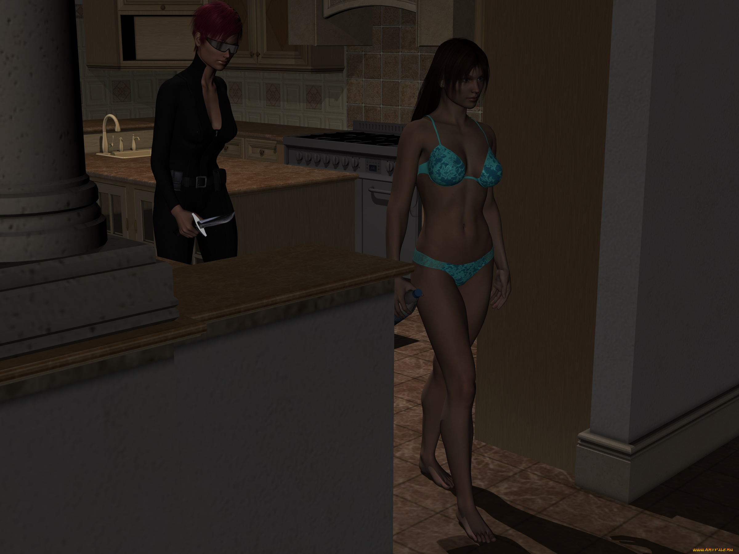 3д, графика, люди, , people, девушка, фон, взгляд