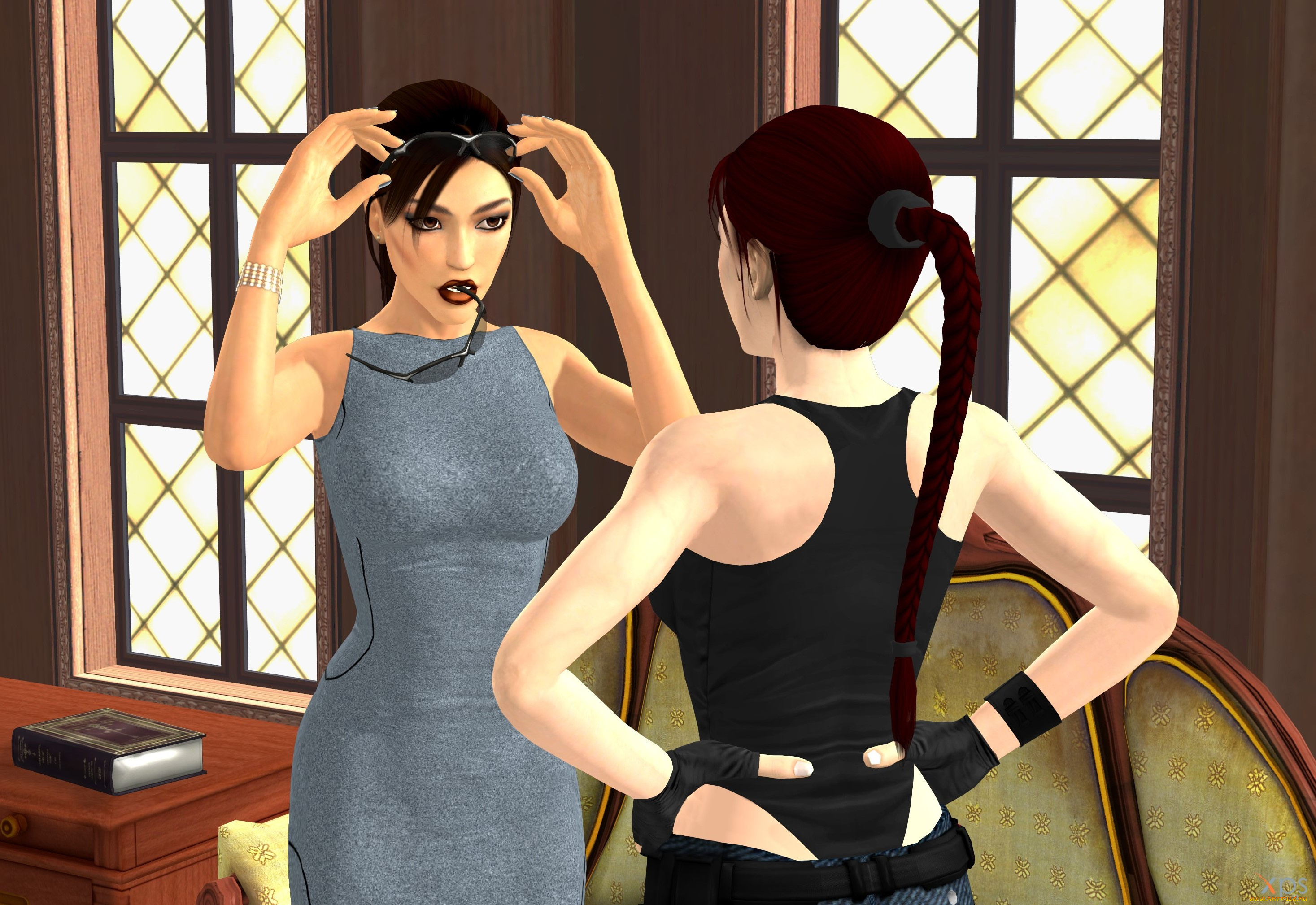 3д, графика, люди, , people, взгляд, девушки, фон