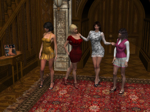 Картинка 3д+графика люди+ people фон взгляд девушки