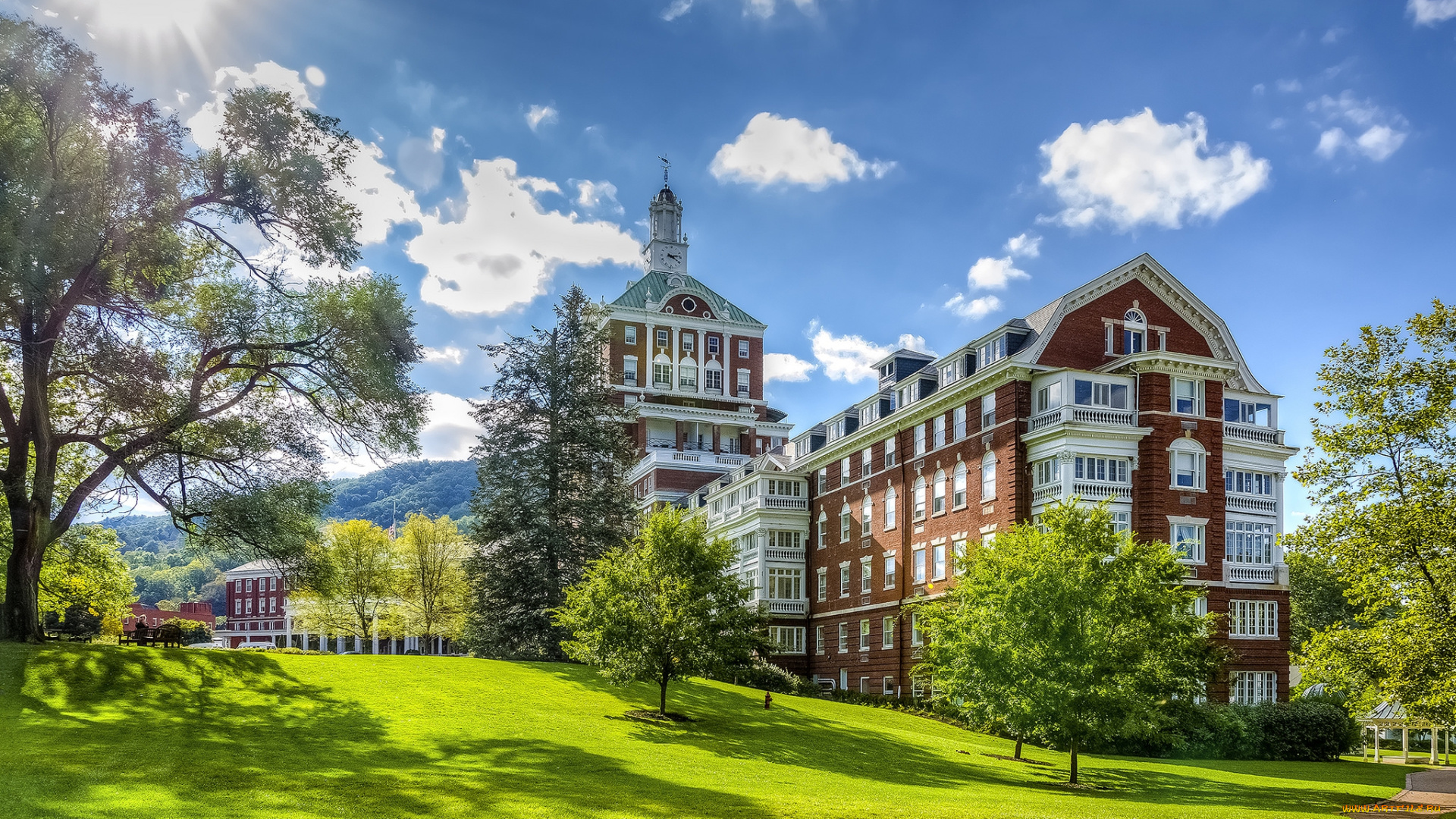 города, -, здания, , дома, простор