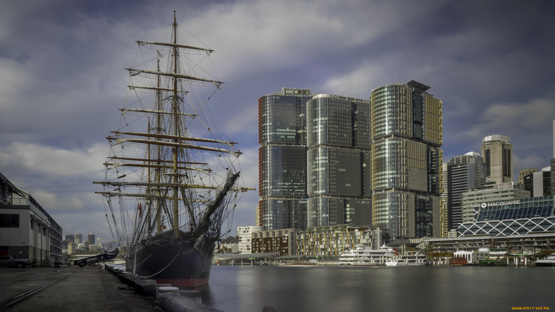 корабли, парусники, паруса, мачты