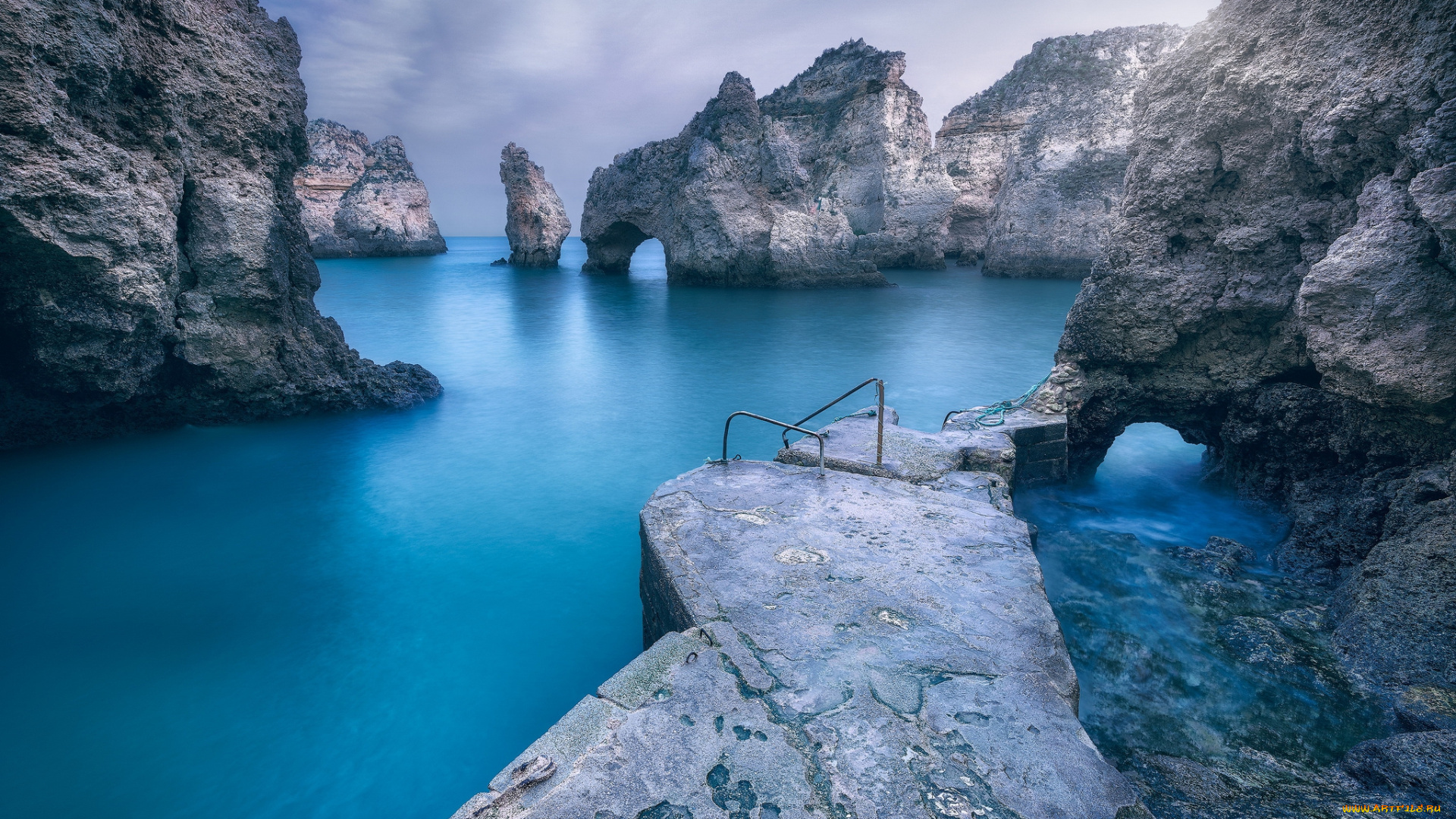 природа, побережье, простор