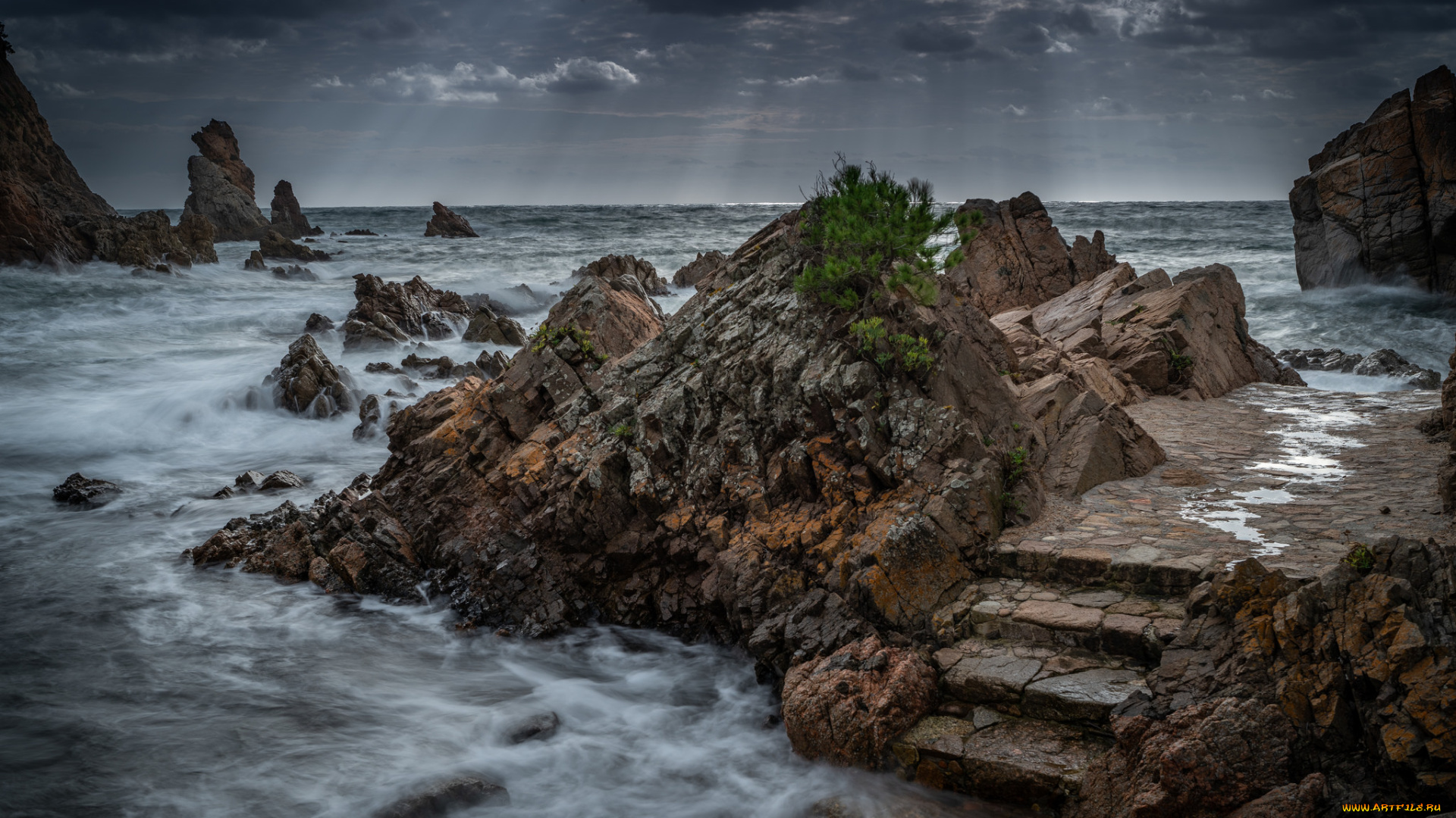 природа, побережье, простор