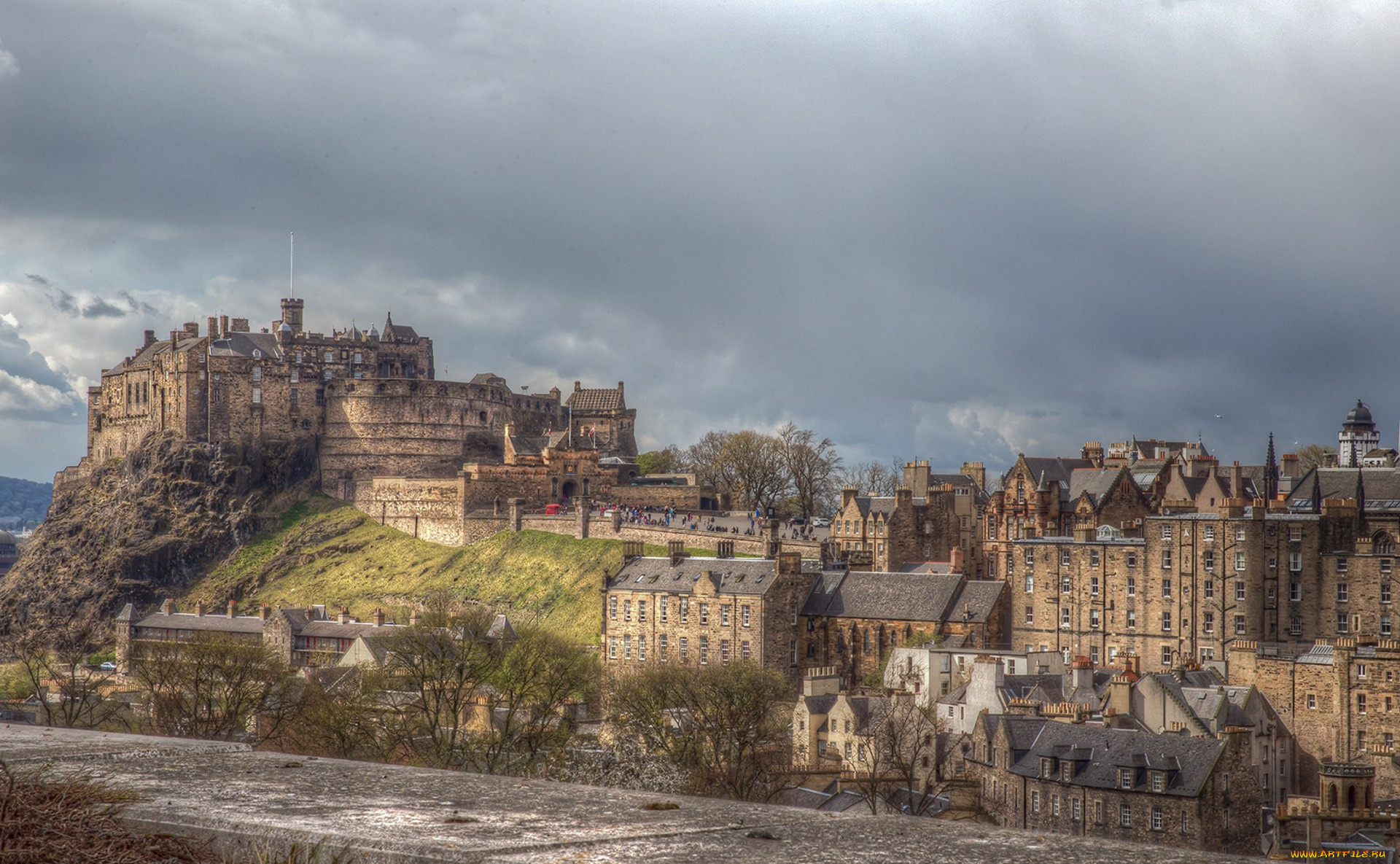 edinburgh, castle, города, эдинбург, , шотландия, простор