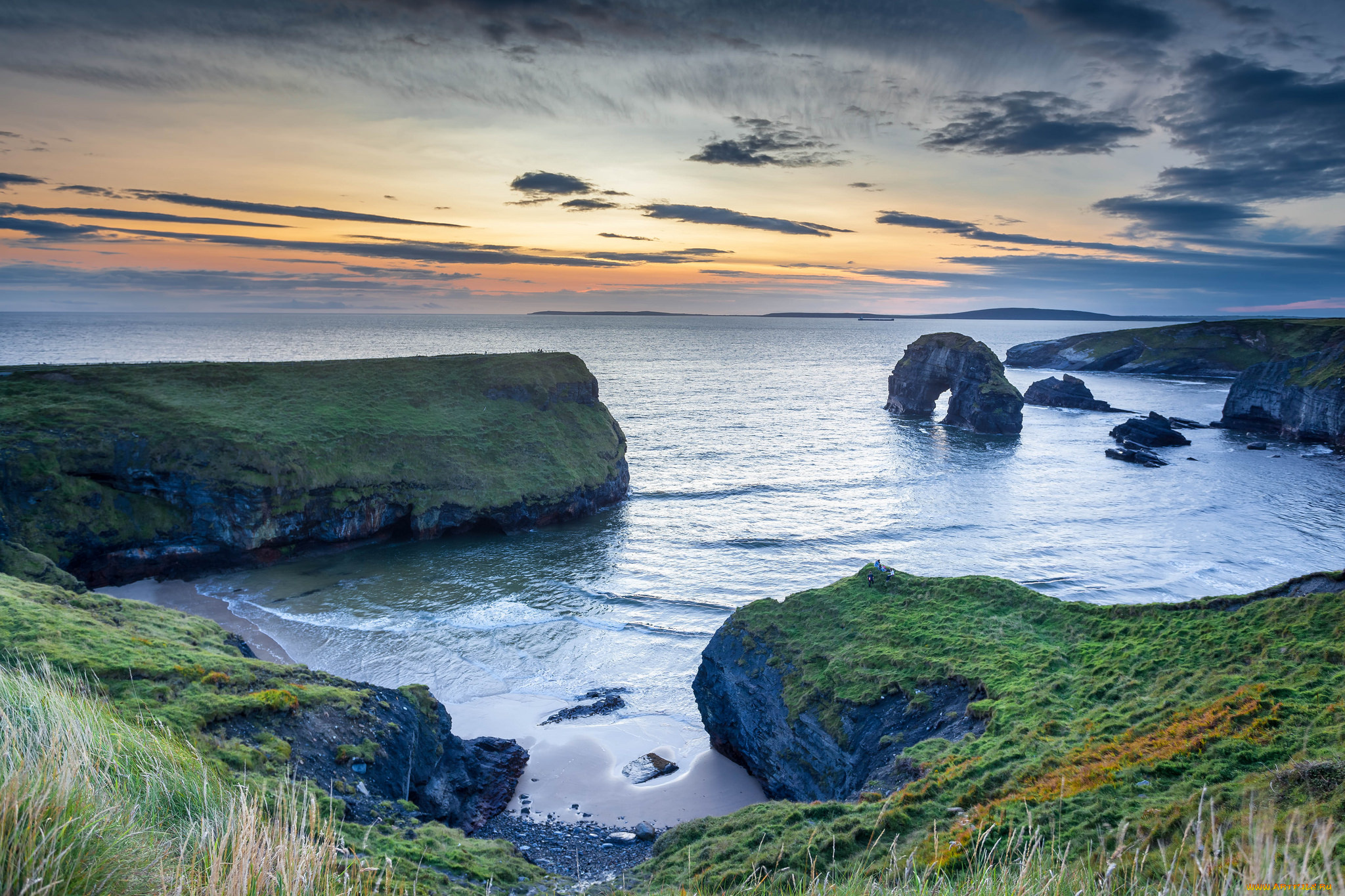 природа, побережье, простор