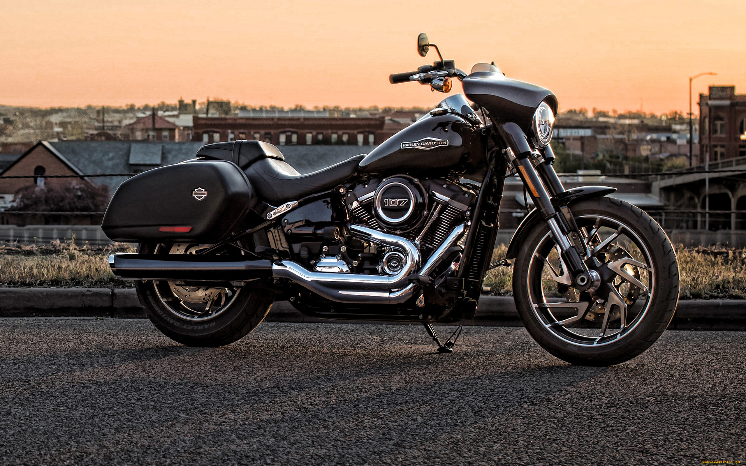 2020, harley-davidson, sport, glide, мотоциклы, harley-davidson, glide, harley, davidson, sport, экстерьер, американские, софтбол, мотоцикл, черный, 2020
