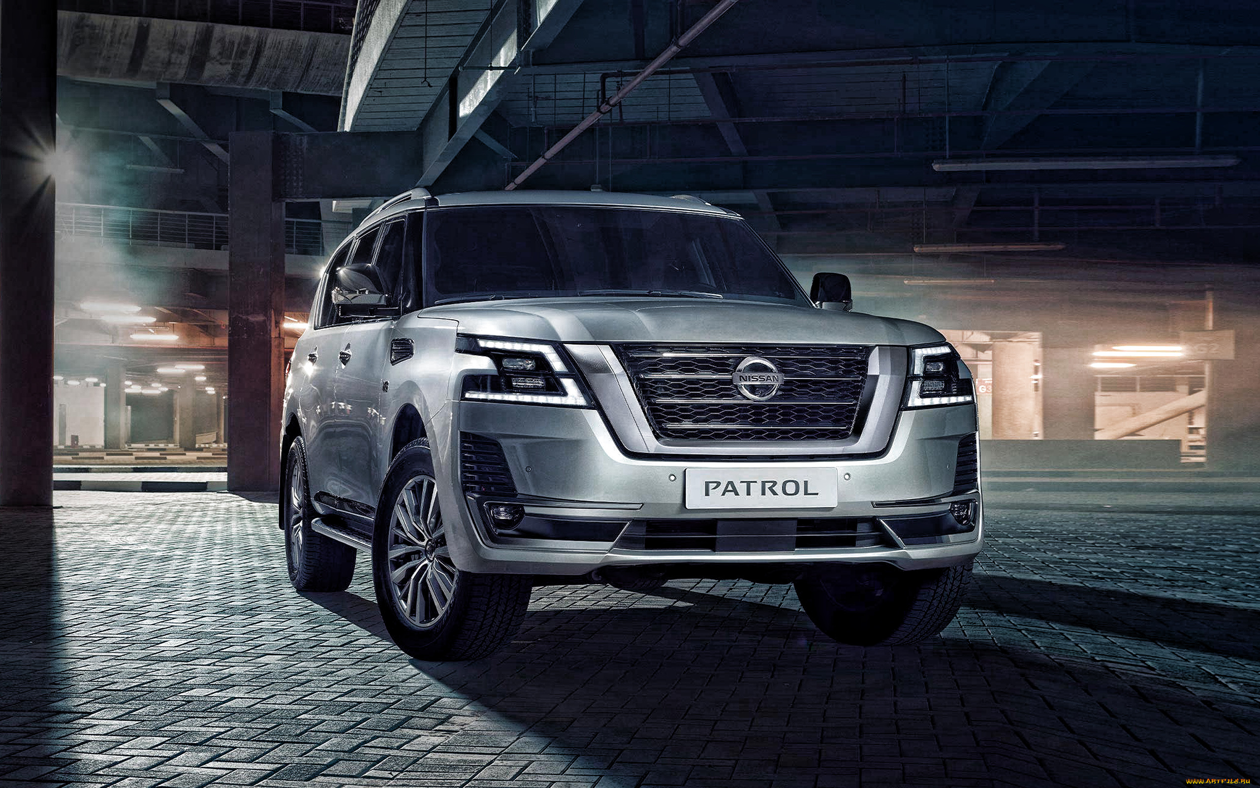 2020, nissan, patrol, автомобили, nissan, datsun, вид, спереди, 2020, patrol, японские, серебряный, внедорожник, новая, модель, экстерьер